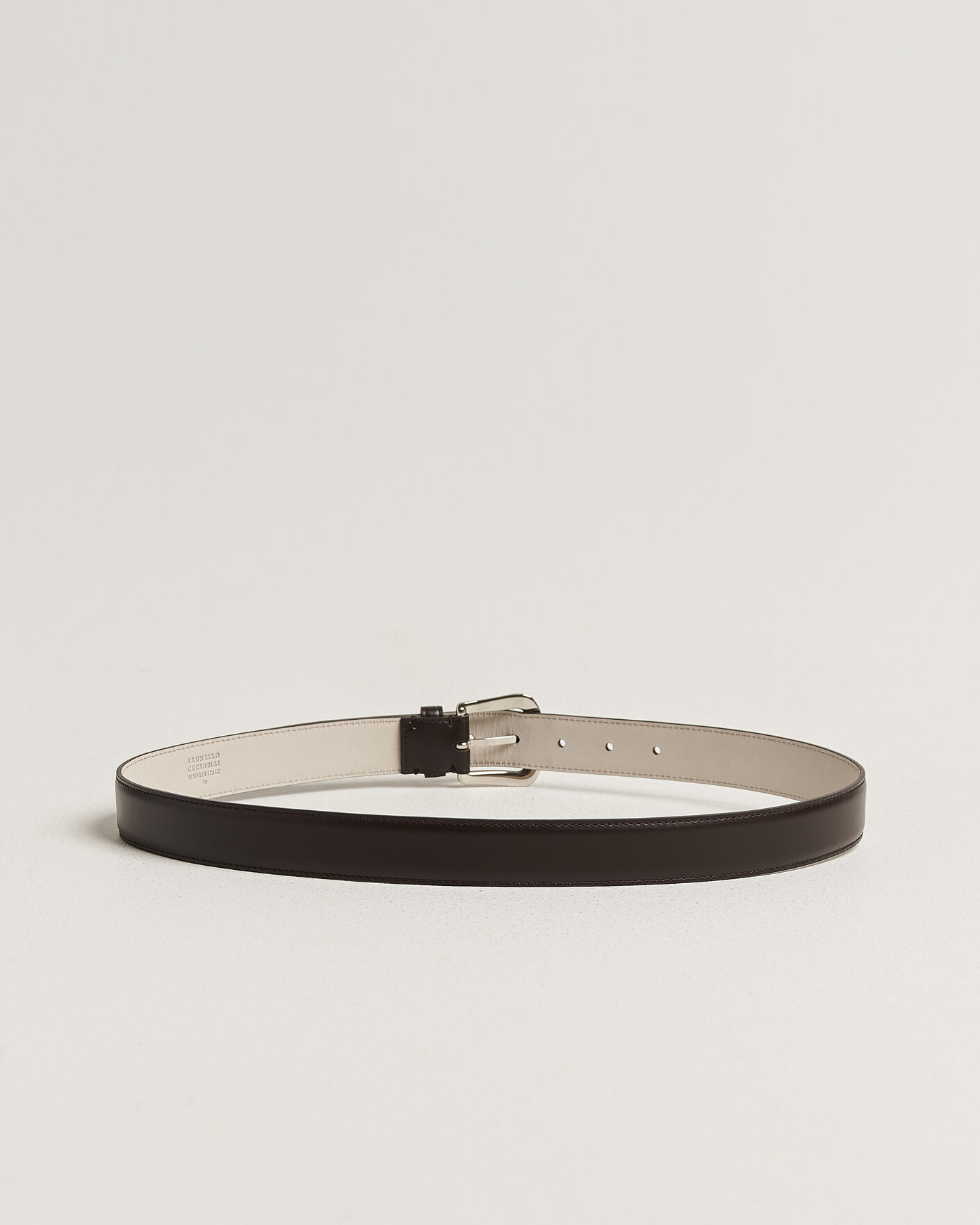 Mies | Vyöt | Brunello Cucinelli | Calf Leather Belt Dark Brown