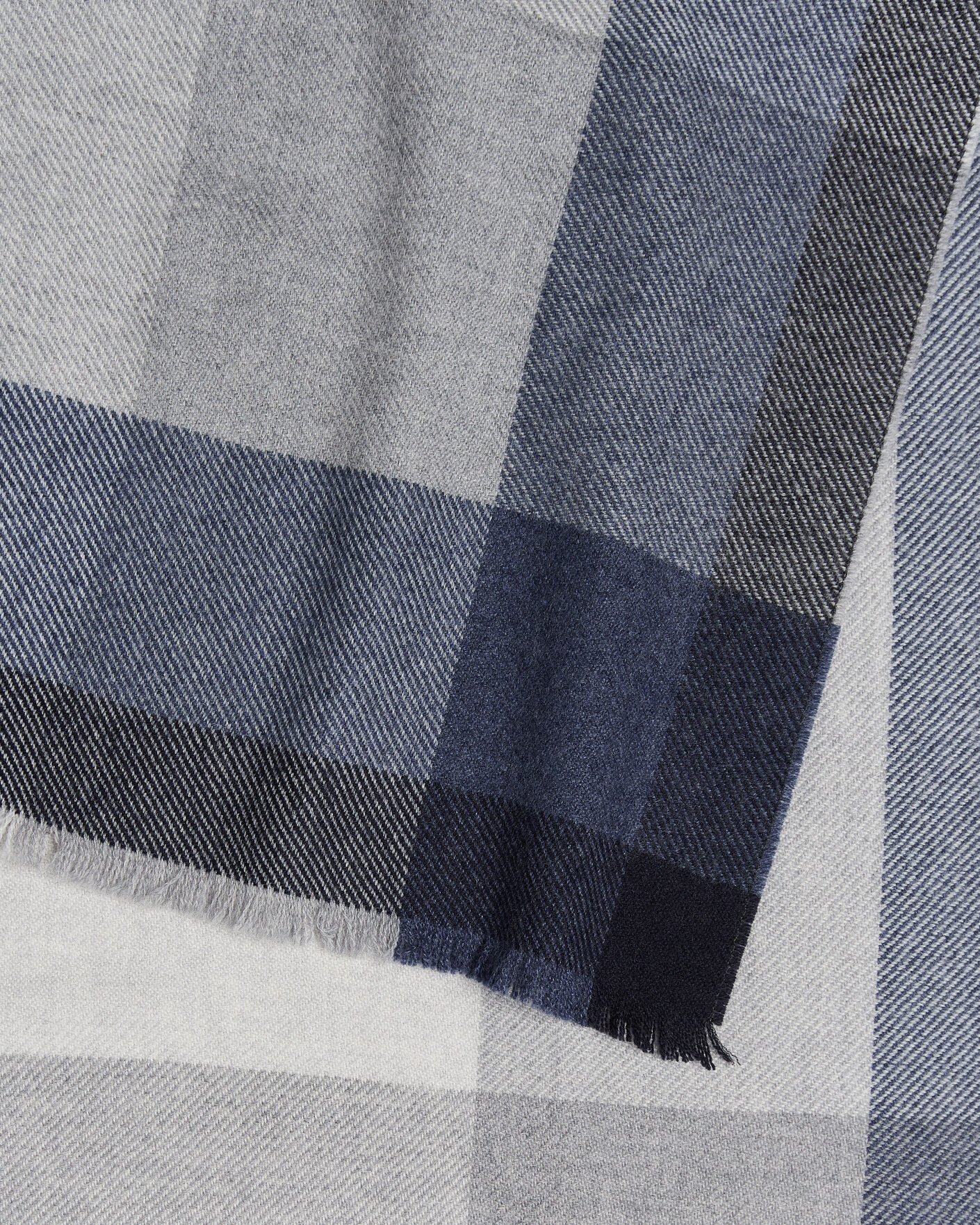 Mies | Kaulaliinat | Brunello Cucinelli | Wool/Cashmere Check Scarf Grey/Navy