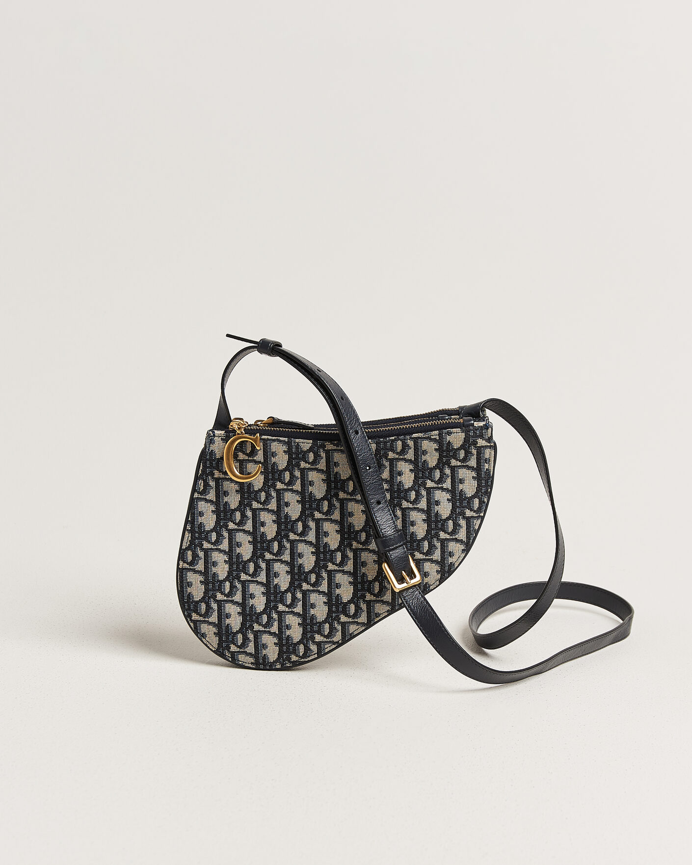 Mies | Pre-Owned & Vintage Bags | Dior Pre-Owned | Saddle Oblique Rodeo Trio Pouch Blue