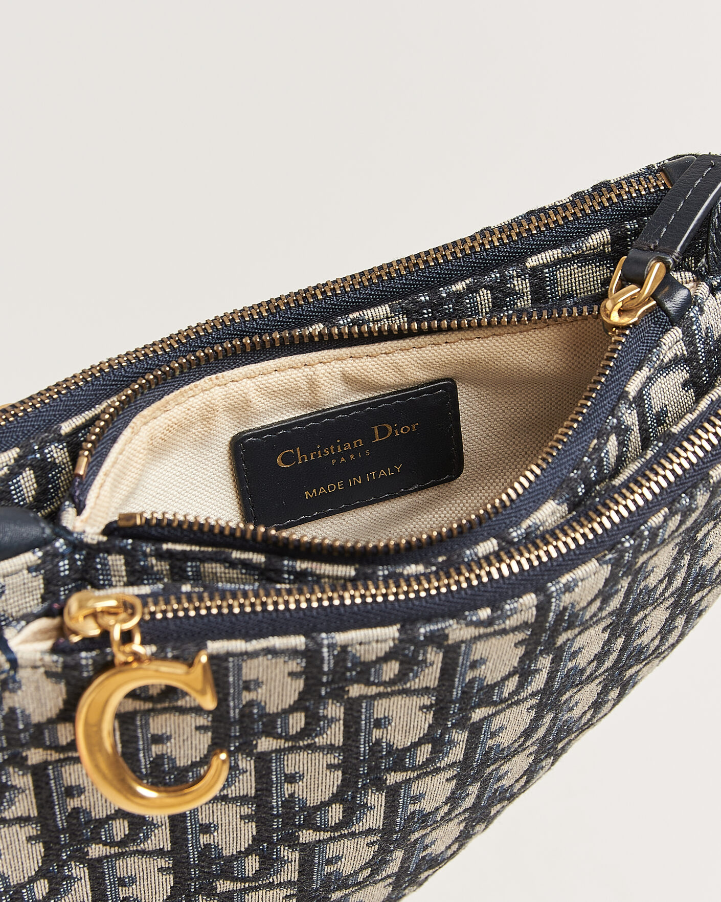 Mies | Pre-Owned & Vintage Bags | Dior Pre-Owned | Saddle Oblique Rodeo Trio Pouch Blue