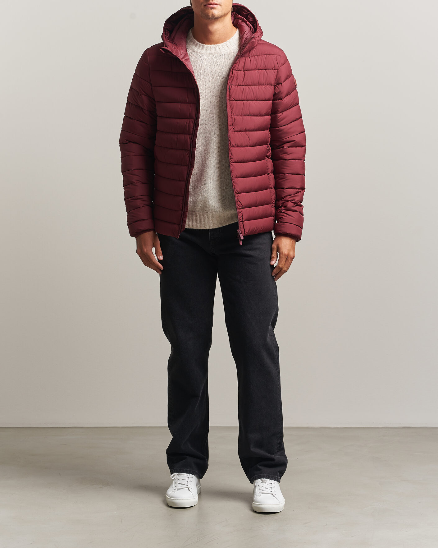 Mies | Takit | Save The Duck | Juncus Matt Lightweight Hood Jacket Wine Red
