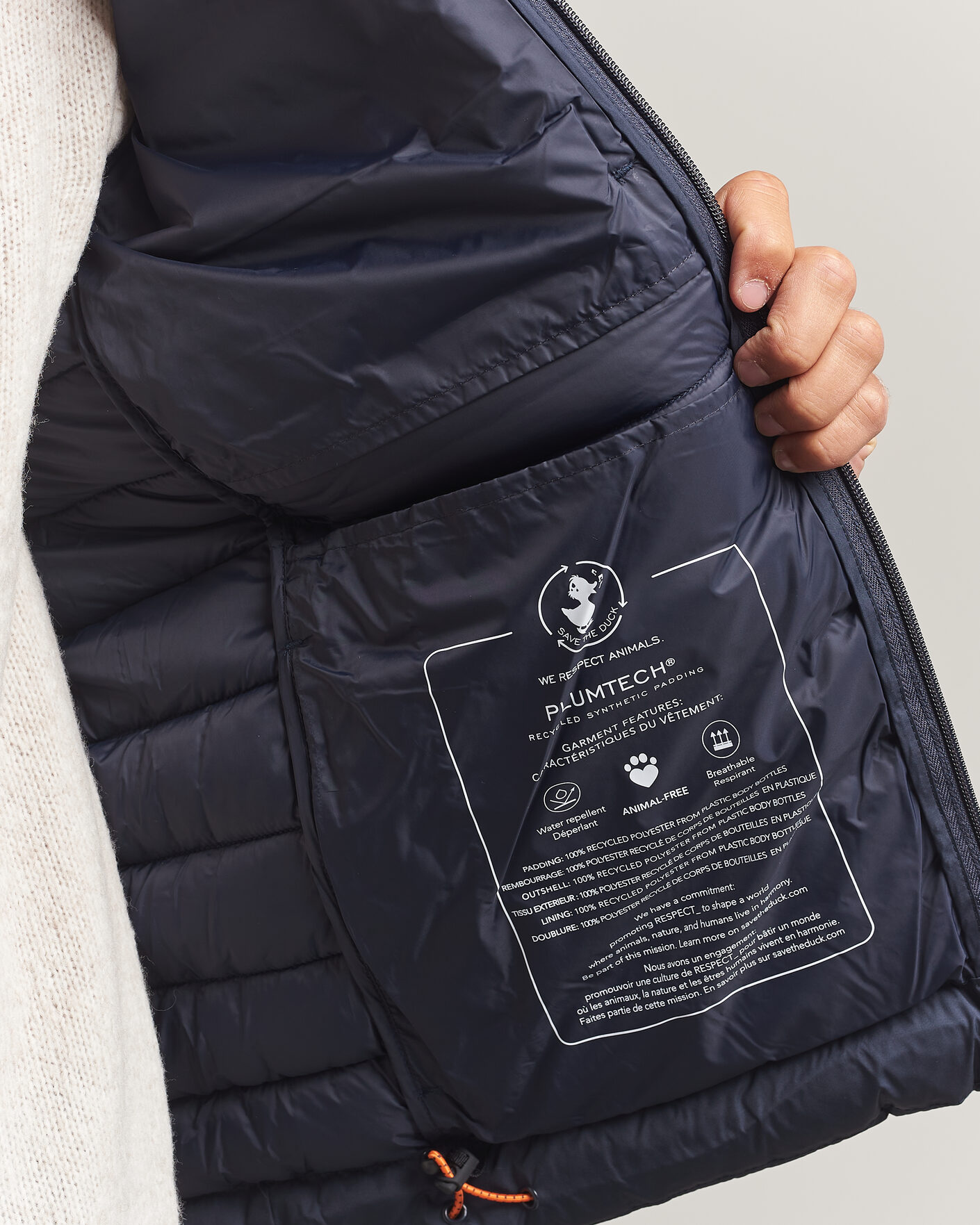 Mies | Takit | Save The Duck | Juncus Matt Lightweight Hood Jacket Blue Black