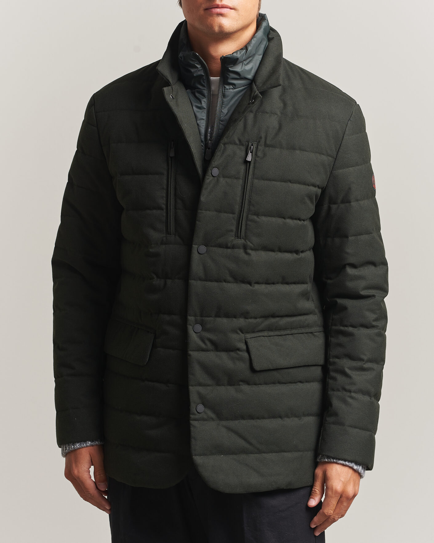 Mies | Takit | Save The Duck | Felipe Padded Flannel Jacket Green Black