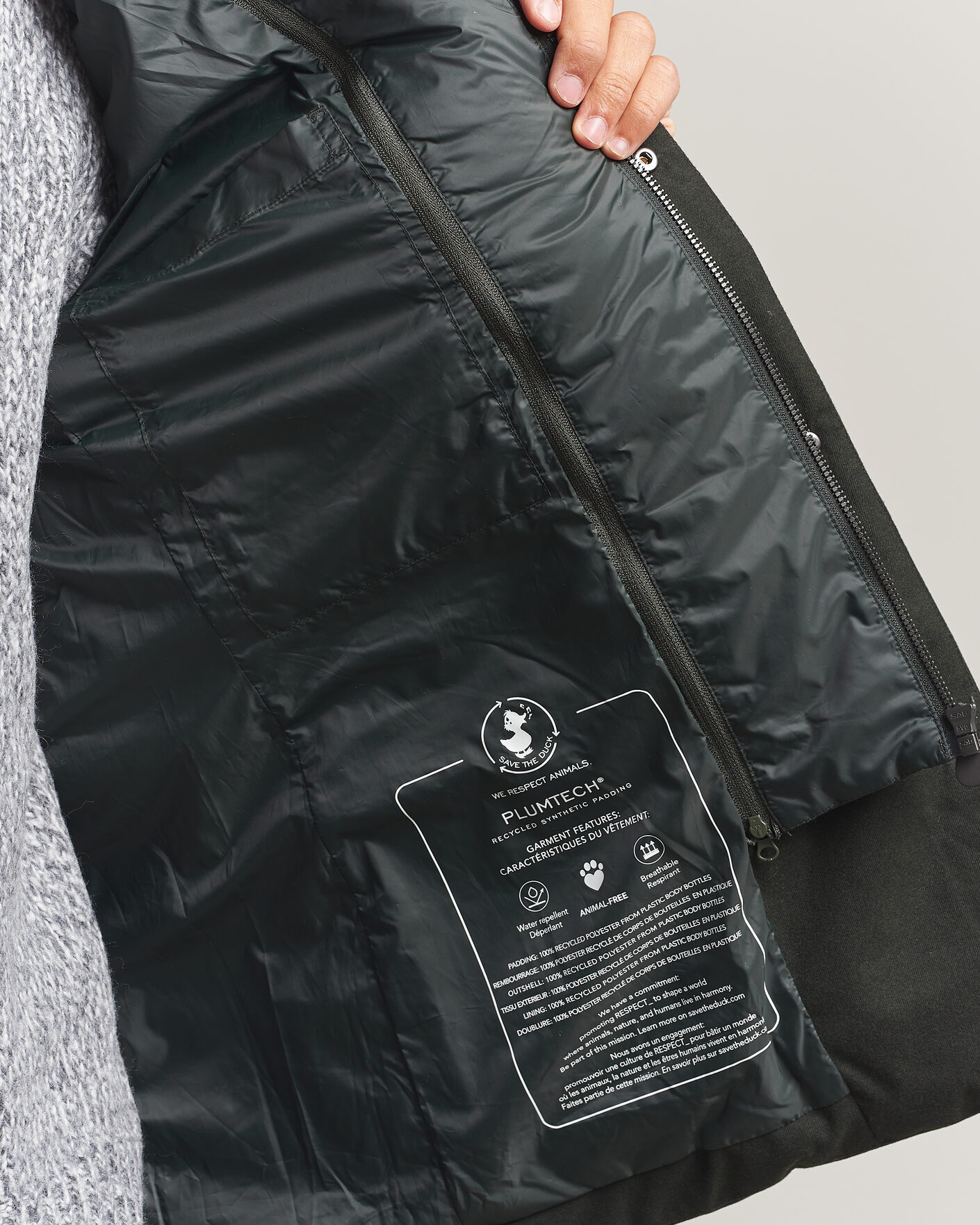 Mies | Takit | Save The Duck | Felipe Padded Flannel Jacket Green Black
