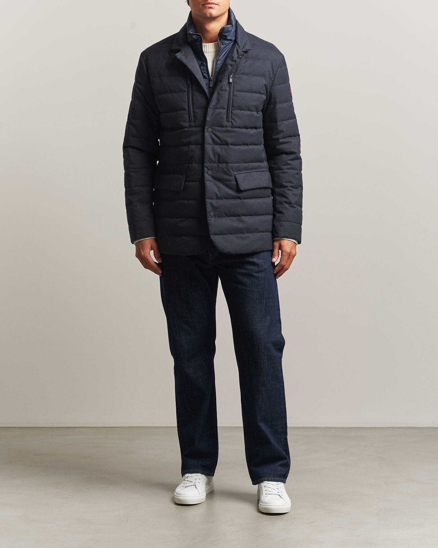 Mies | Takit | Save The Duck | Felipe Padded Flannel Jacket Navy Blue