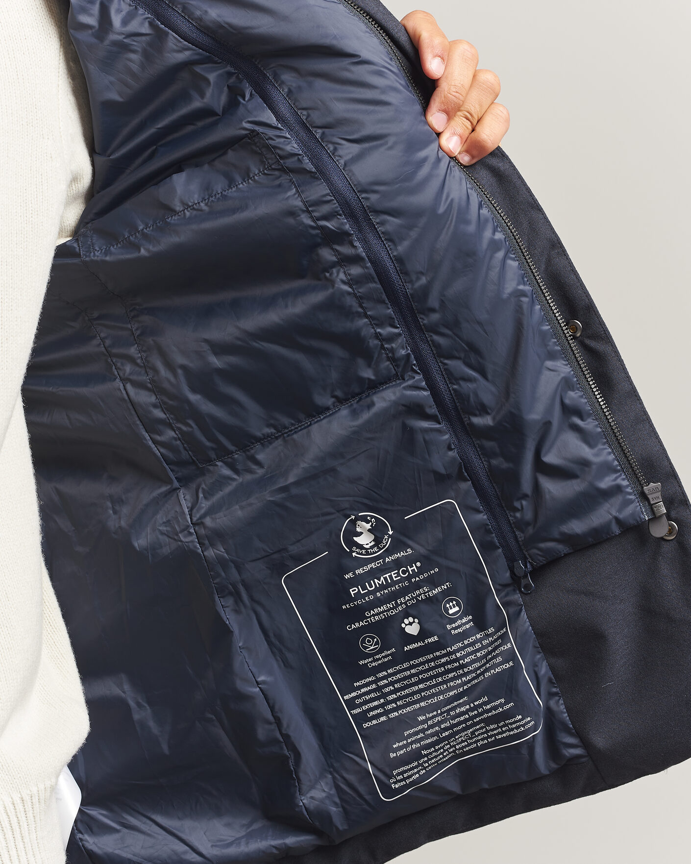 Mies | Takit | Save The Duck | Felipe Padded Flannel Jacket Navy Blue