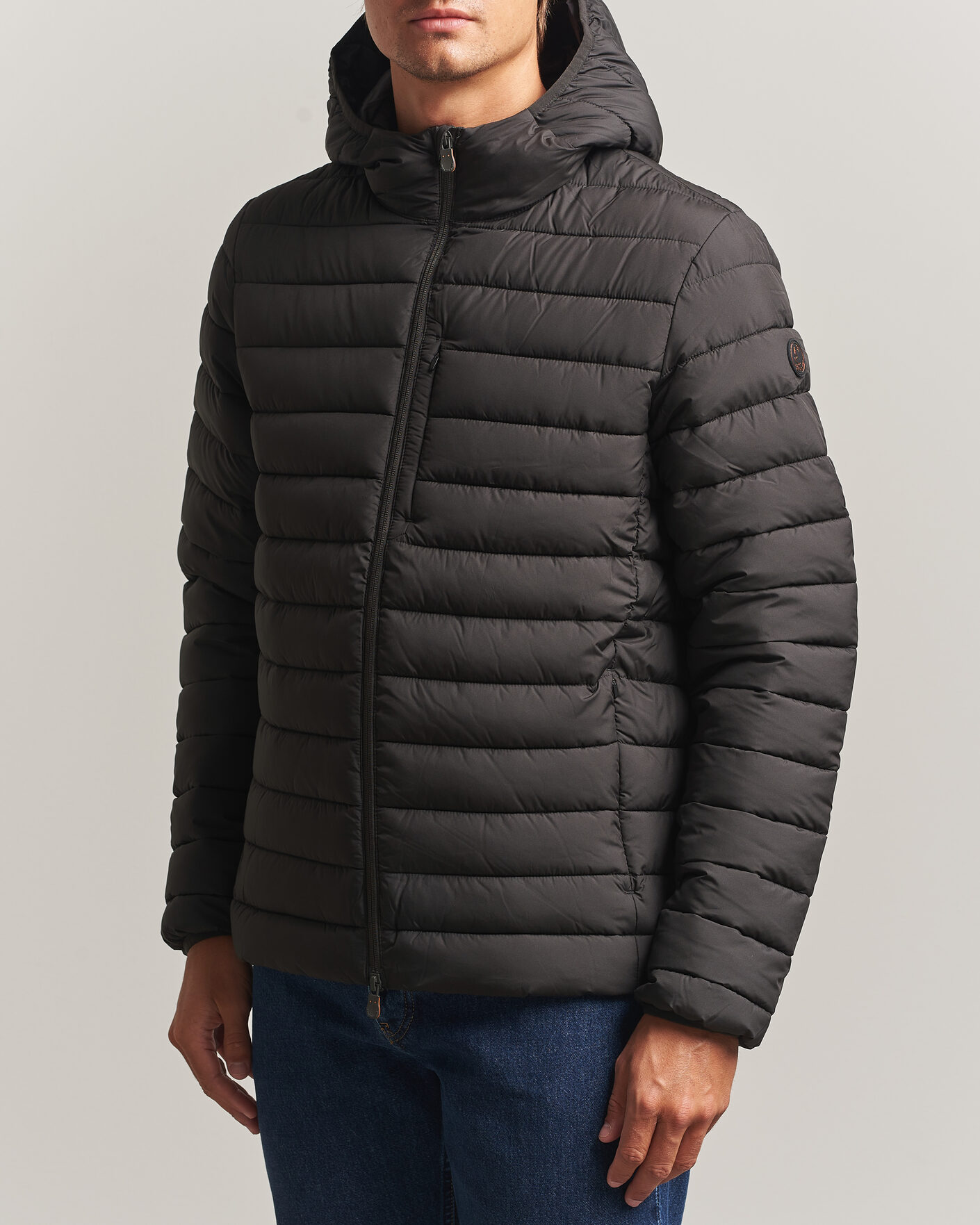 Mies | Takit | Save The Duck | Juncus Matt Lightweight Hood Jacket Brown Black