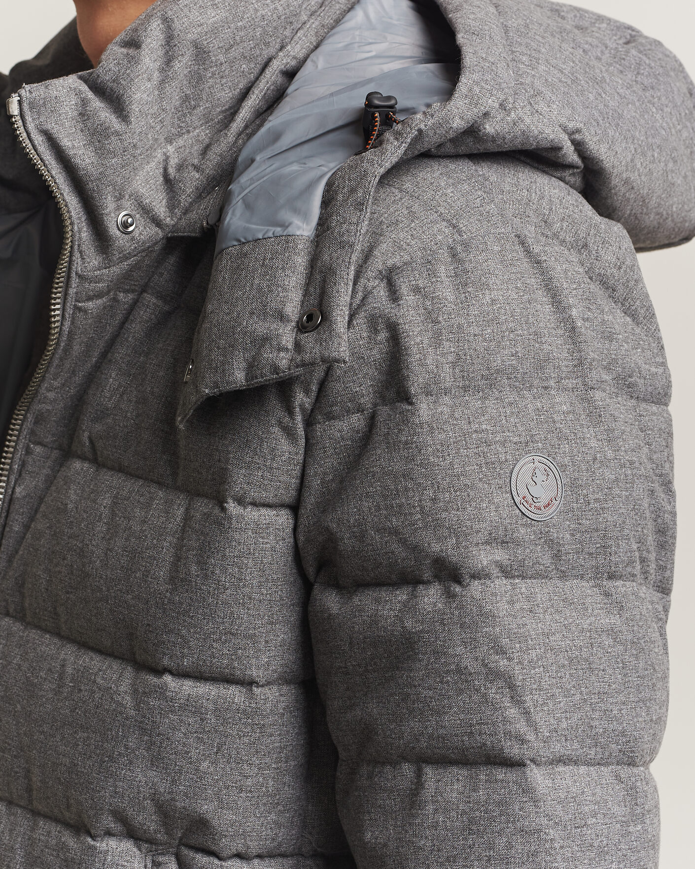 Mies | Takit | Save The Duck | Constantin Padded Flannel Jacket Mid Grey Melange