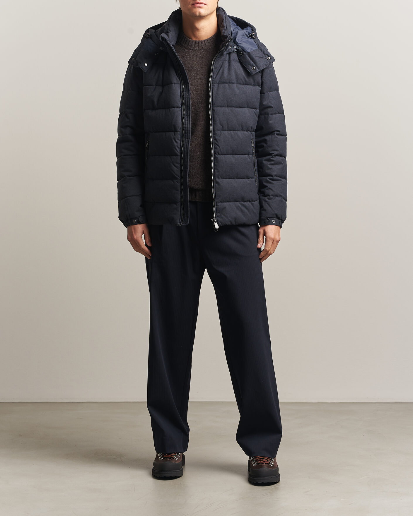 Mies | Takit | Save The Duck | Constantin Padded Flannel Jacket Navy Blue Melange