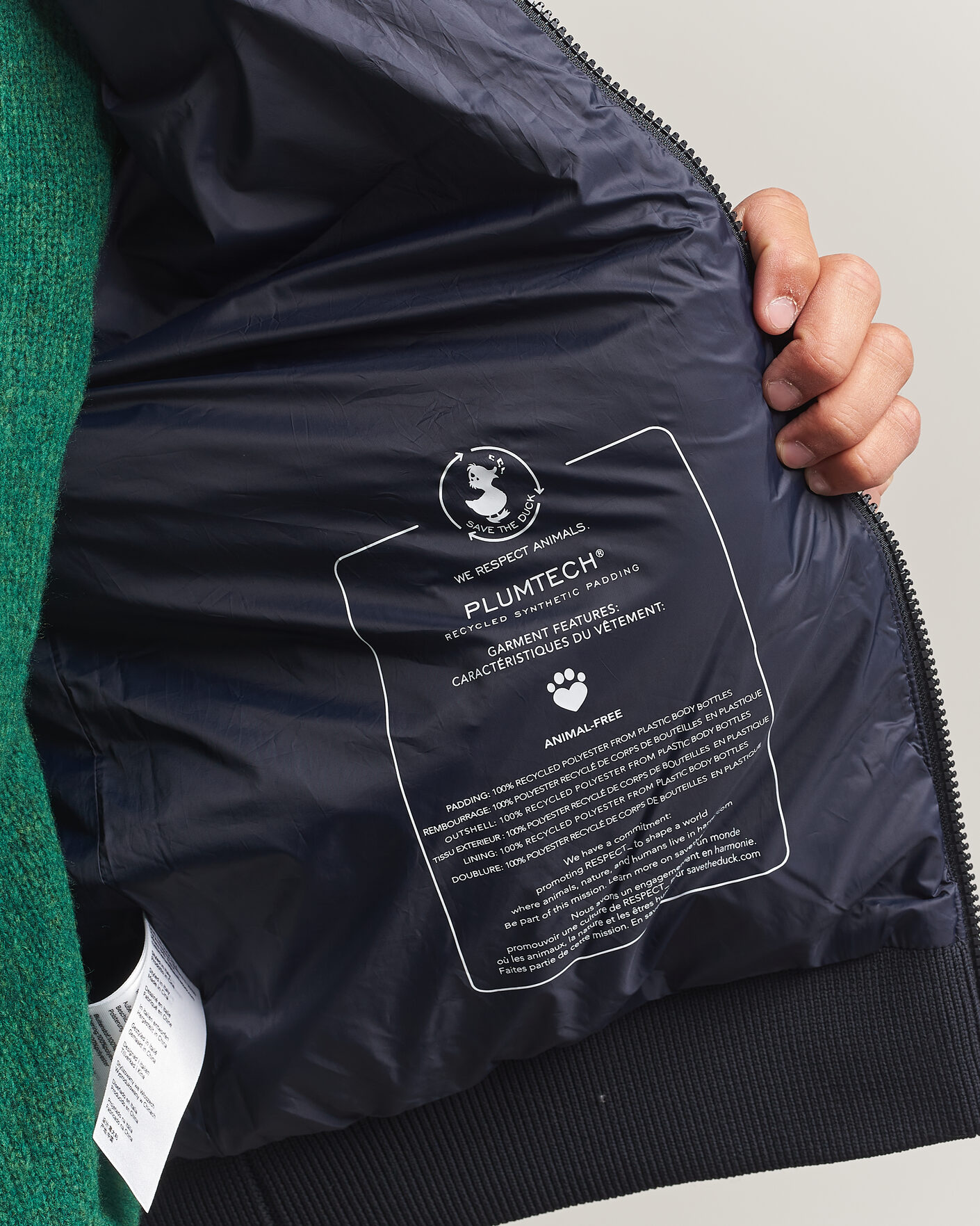 Mies | Takit | Save The Duck | Lasse Padded Hybrid Jacket Navy Blue Melange