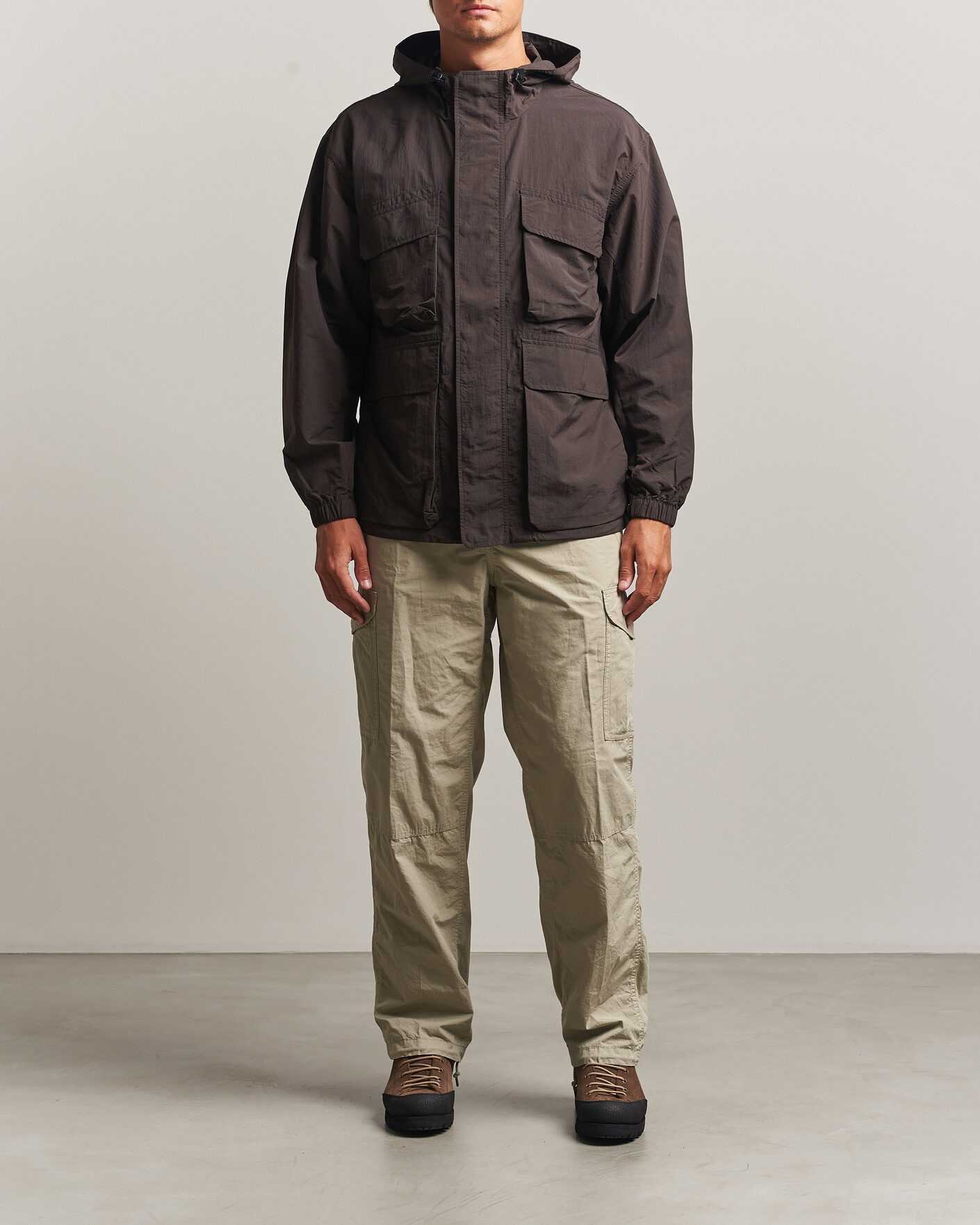 Mies | Takit | Snow Peak | Nylon Double Rip Jacket Dark Brown
