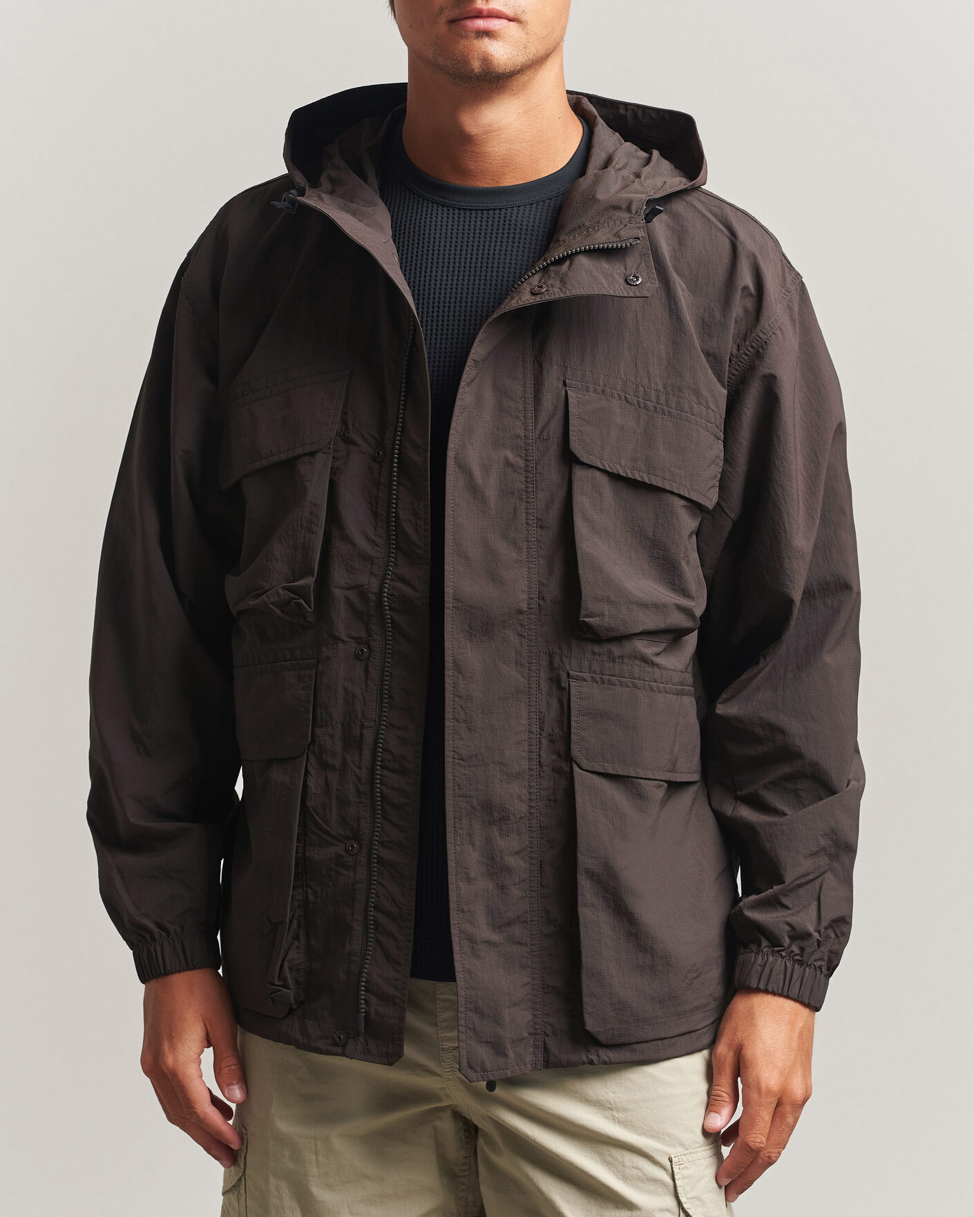 Mies | Takit | Snow Peak | Nylon Double Rip Jacket Dark Brown