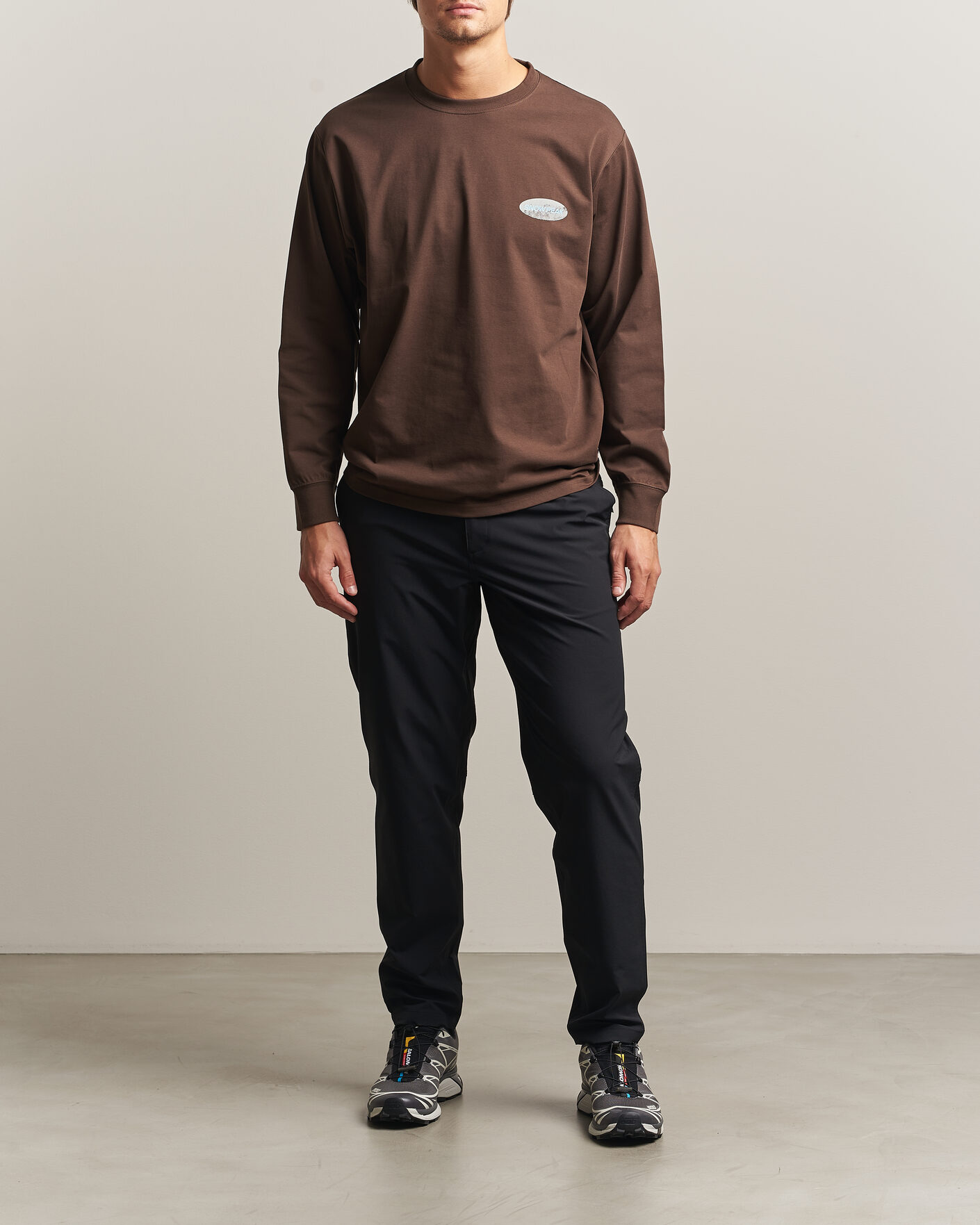 Mies | T-paidat | Snow Peak | Campscape L/S T-Shirt Brown