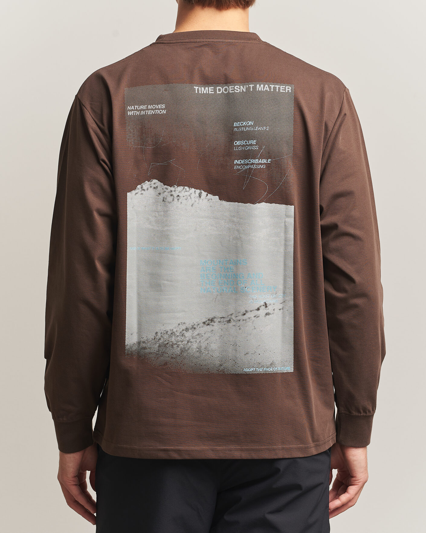 Mies | T-paidat | Snow Peak | Campscape L/S T-Shirt Brown