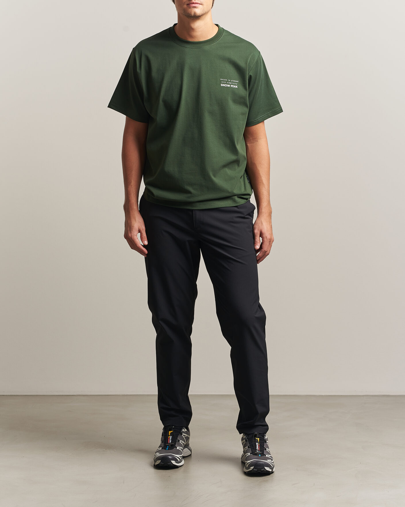 Mies | T-paidat | Snow Peak | Elemental Balance T-Shirt Dark Green
