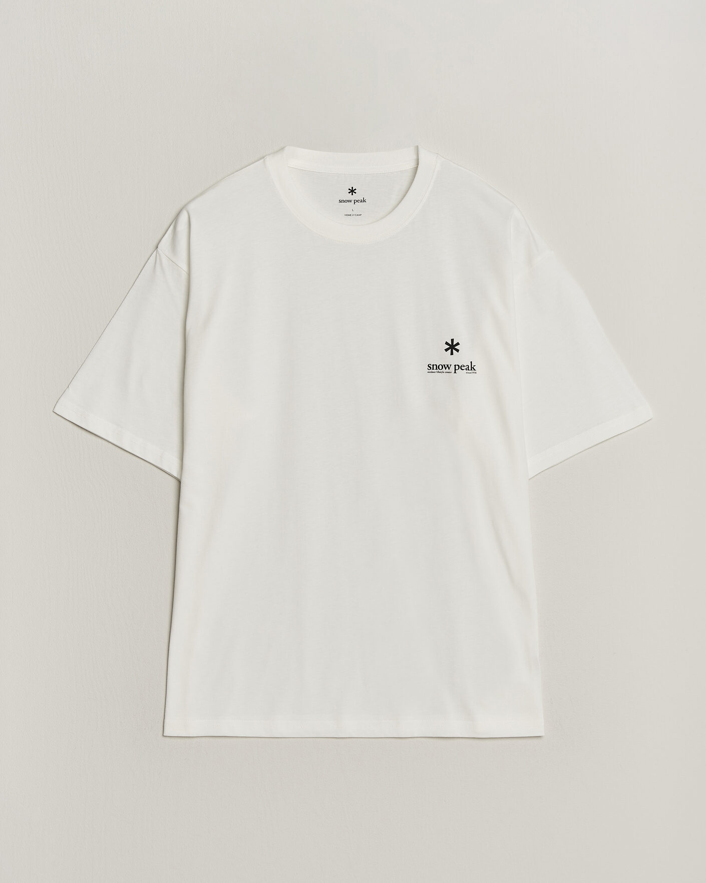 Mies | T-paidat | Snow Peak | Soft Cotton Relaxed Logo T-Shirt Off White