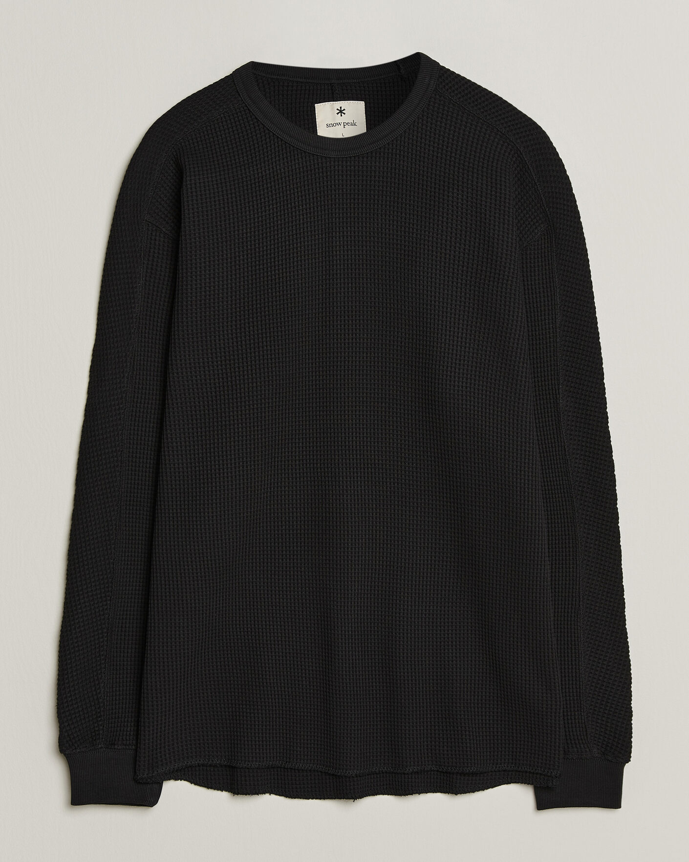 Mies | Puserot | Snow Peak | Heavyweight Waffle Pullover Black