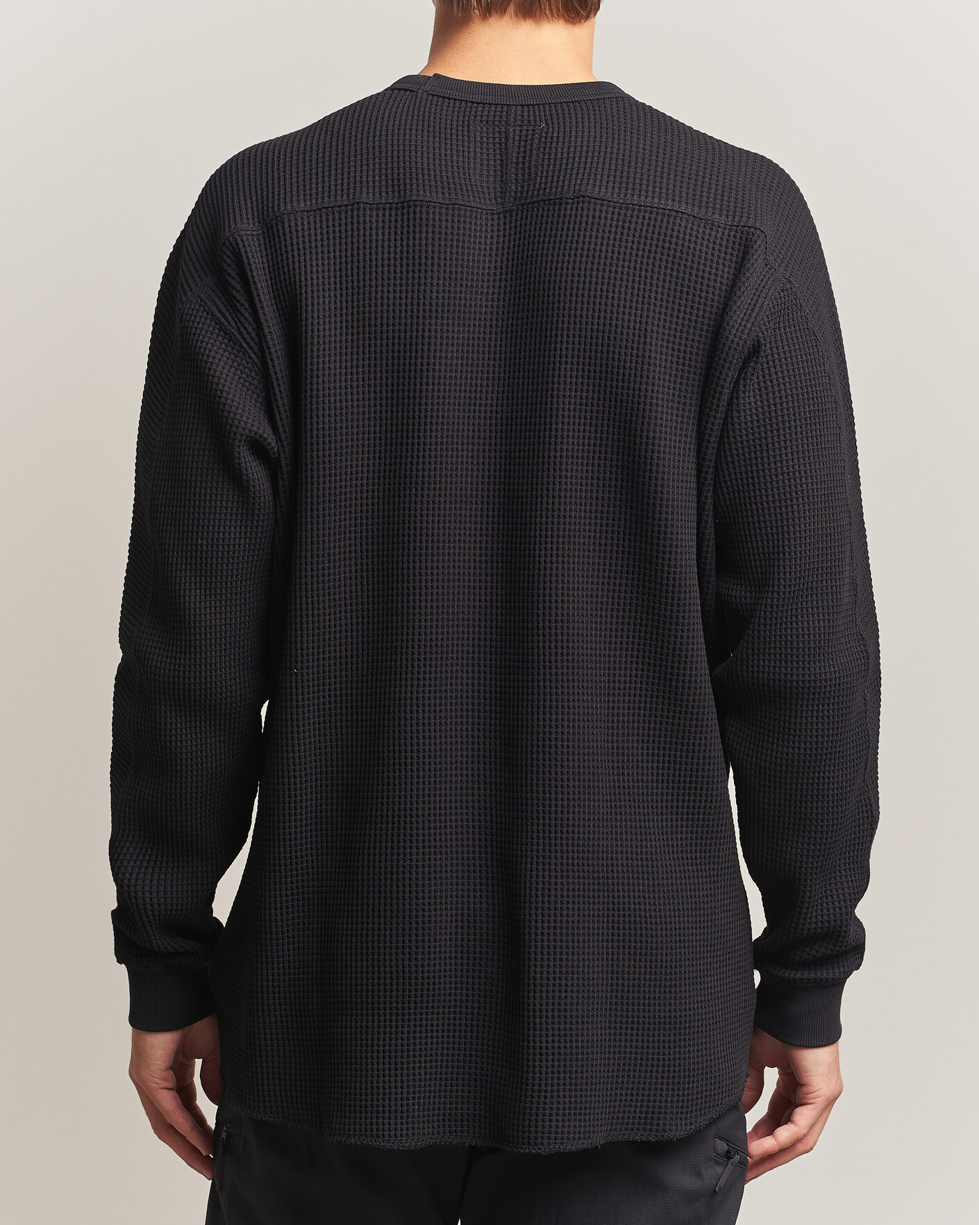 Mies | Puserot | Snow Peak | Heavyweight Waffle Pullover Black