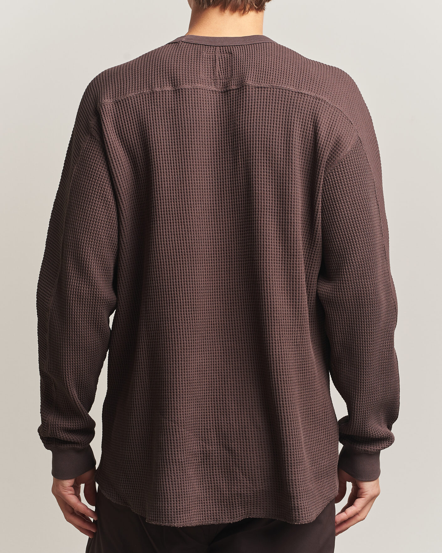 Mies | Puserot | Snow Peak | Heavyweight Waffle Pullover Dark Brown