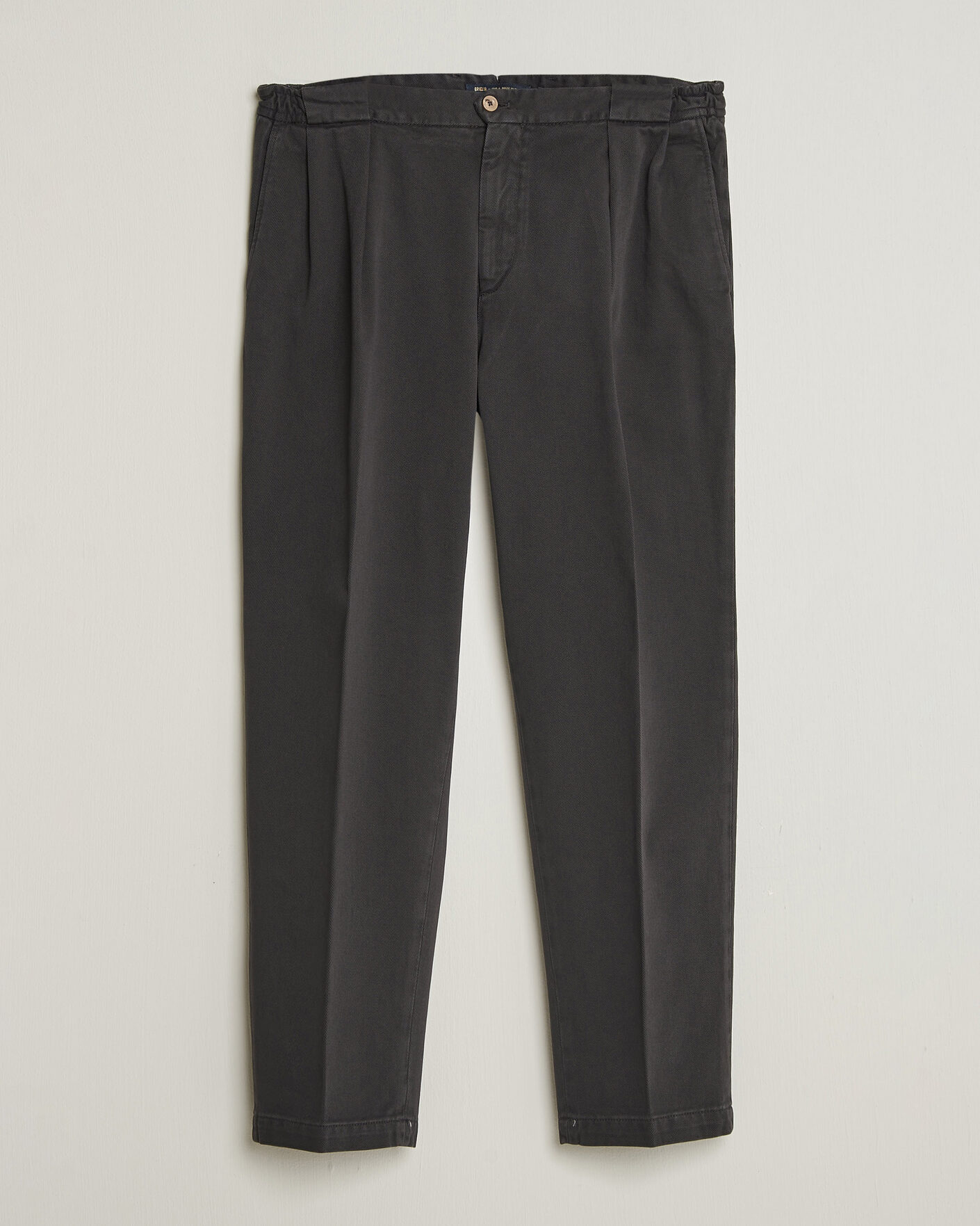 Mies | Housut | Briglia 1949 | Portobello Loose Fit Cotton Trousers Dark Grey