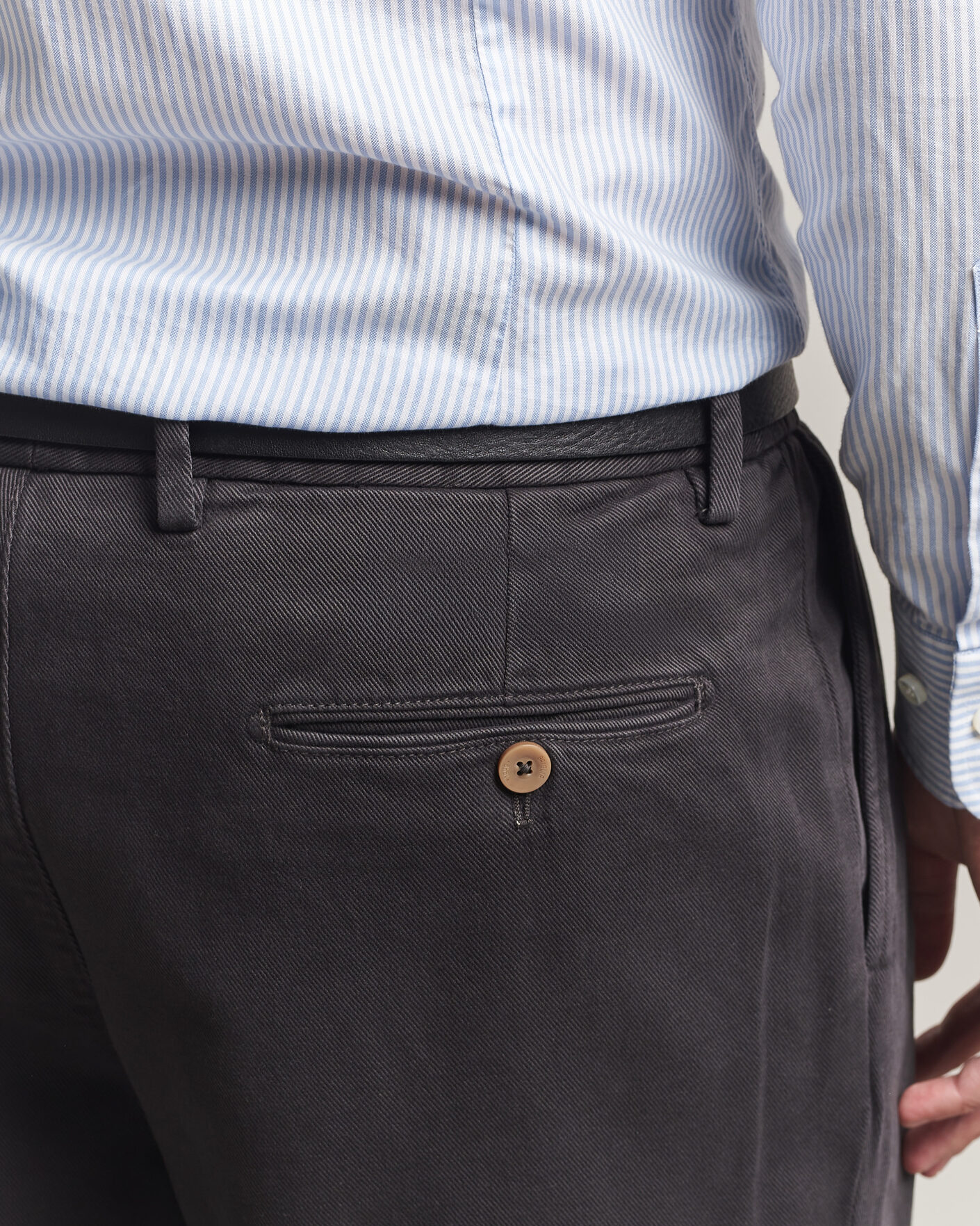 Mies | Housut | Briglia 1949 | Portobello Loose Fit Cotton Trousers Dark Grey