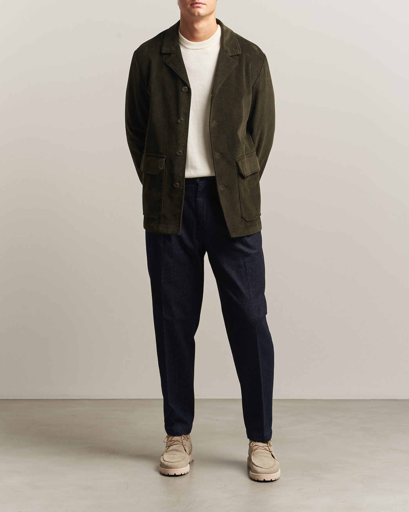 Mies | Housut | Briglia 1949 | Portobello Loose Fit Denim Trousers Dark Blue
