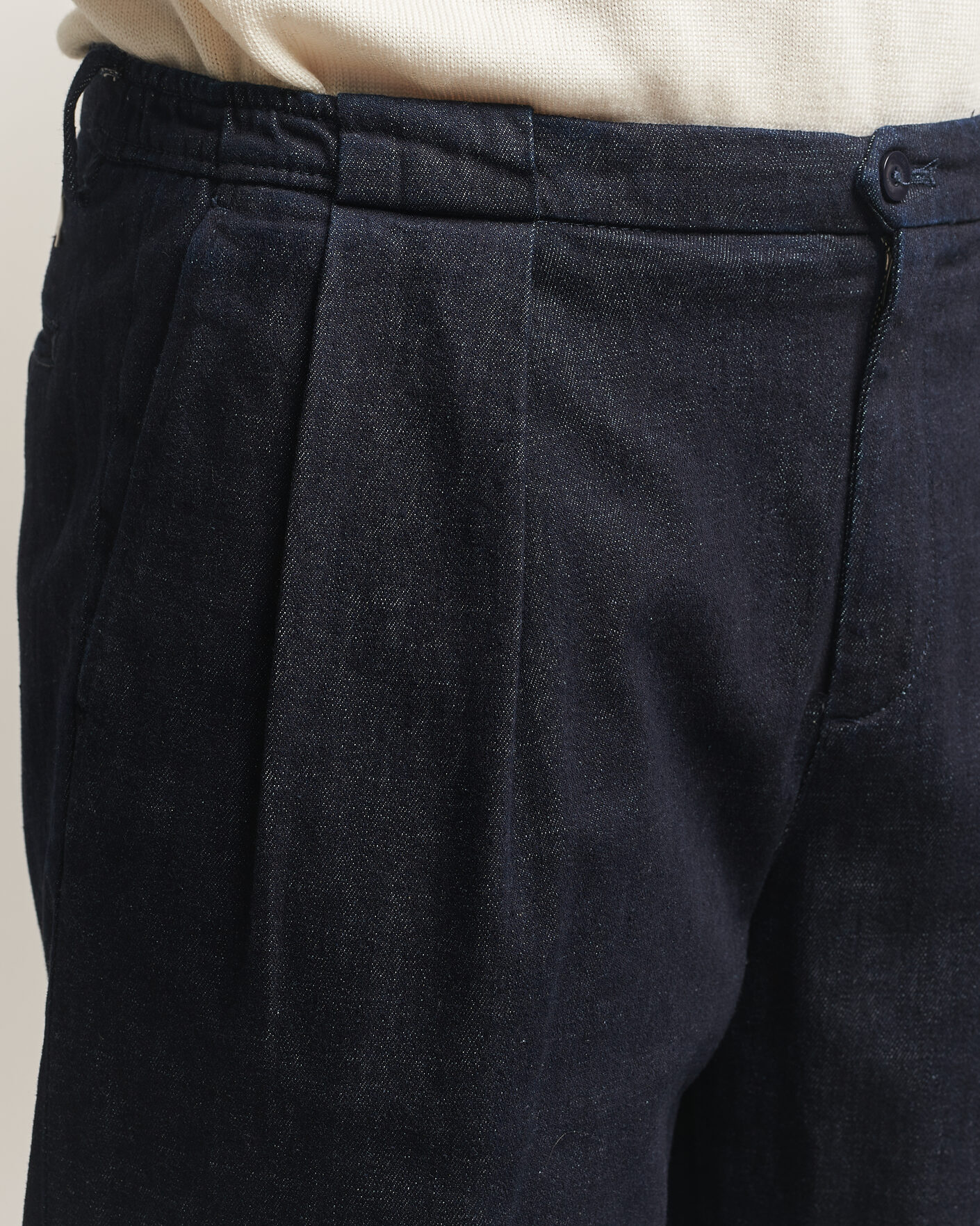 Mies | Housut | Briglia 1949 | Portobello Loose Fit Denim Trousers Dark Blue