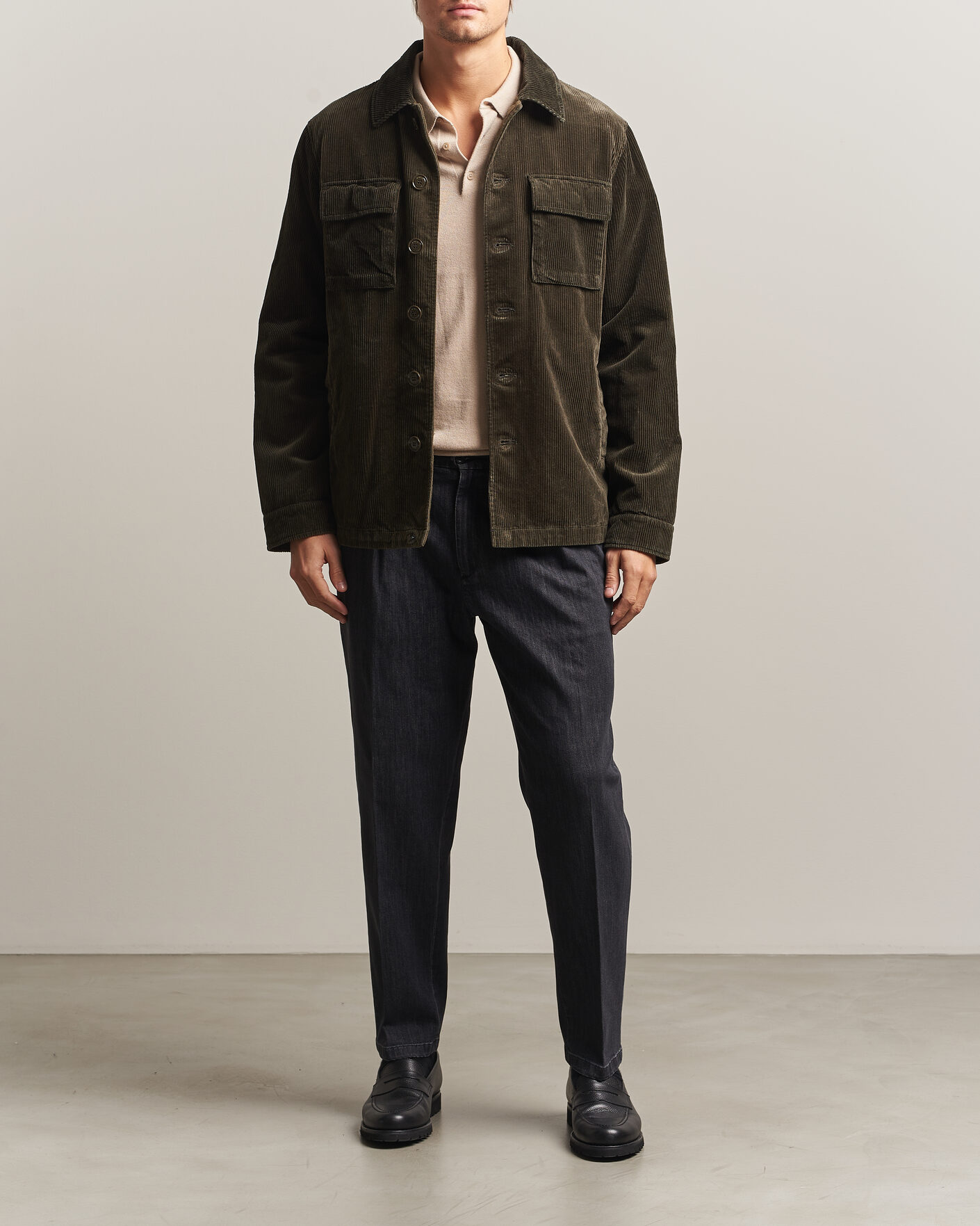 Mies | Housut | Briglia 1949 | Portobello Loose Fit Denim Trousers Grey
