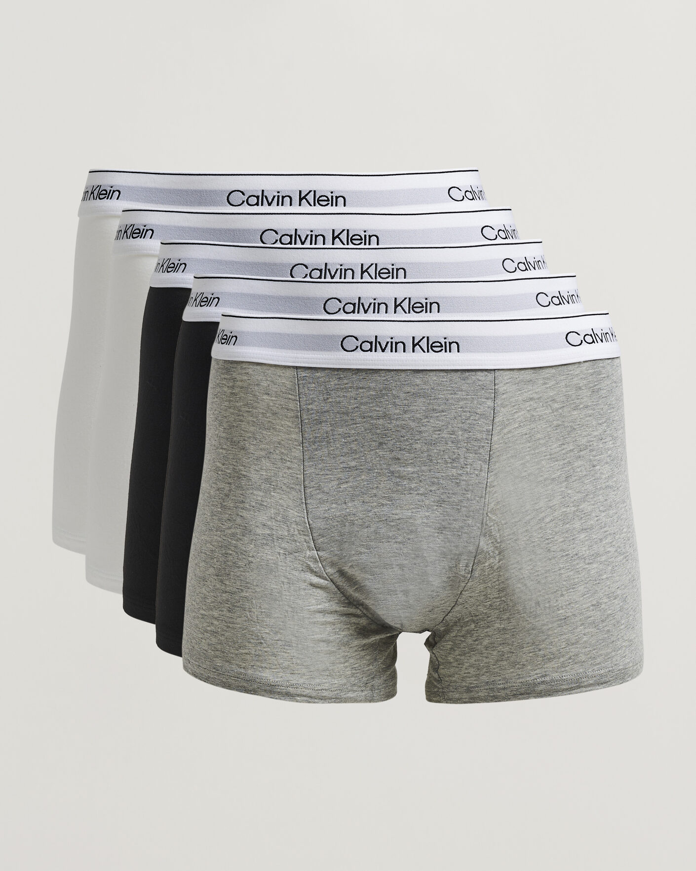 Mies | Alusvaatteet | Calvin Klein | 5-Pack Icon Cotton Stretch Relaxed Trunk White/Black/Grey