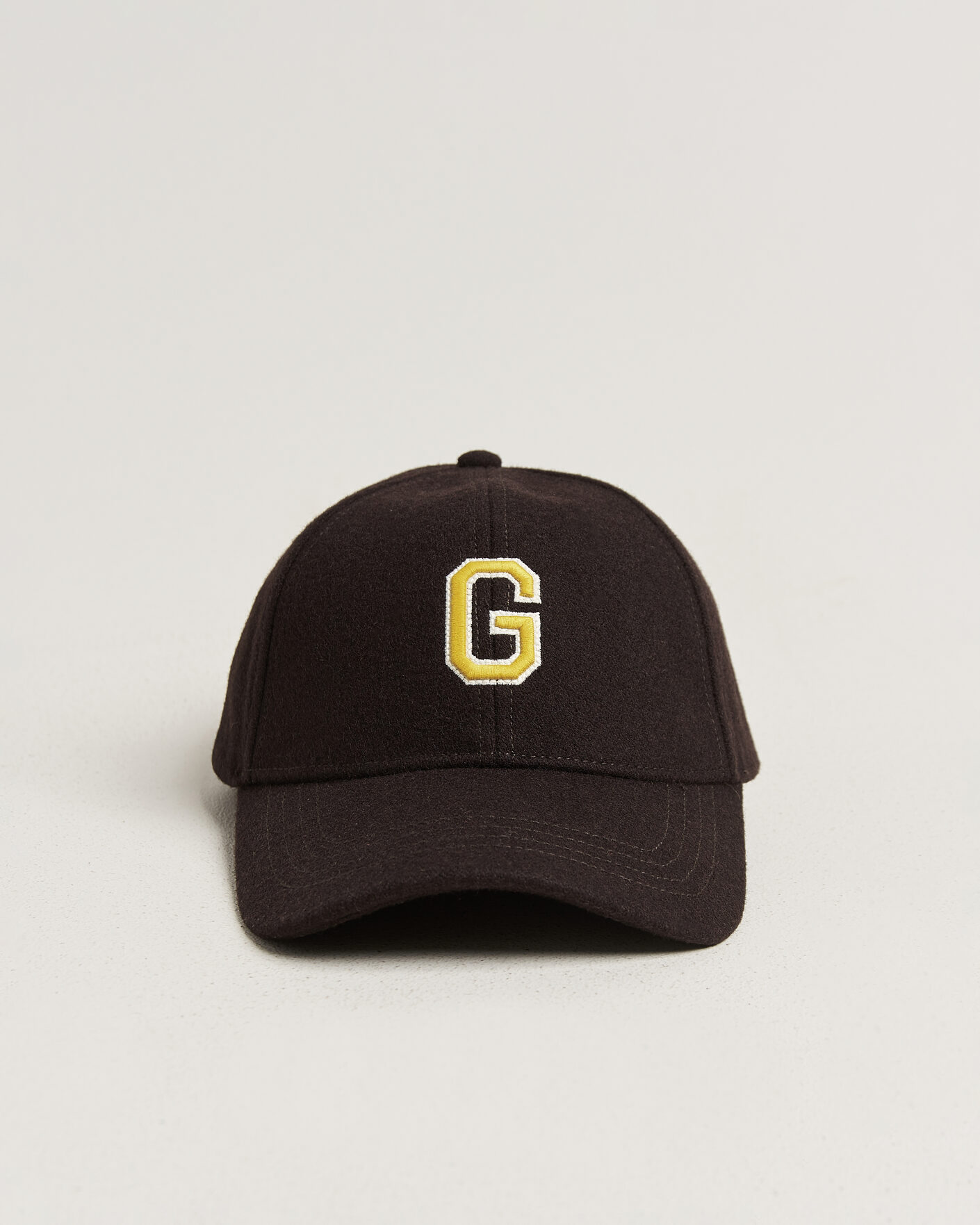 Mies | Päähineet | Gant | G Badge Wool Melton Cap Charred Wood Brown