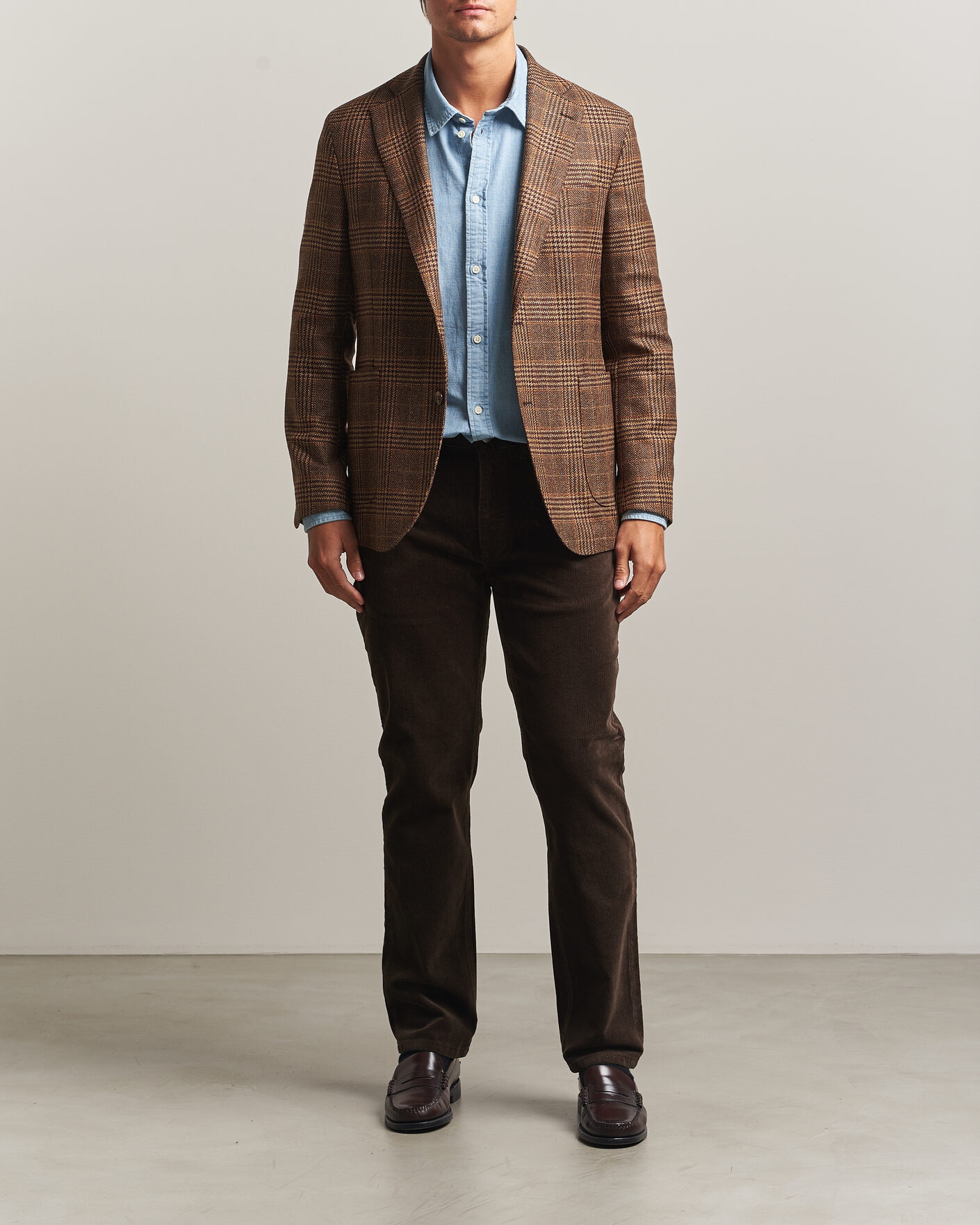 Mies | Housut | Gant | Regular Fit Corduroy 5-Pocket Pants Black Brown
