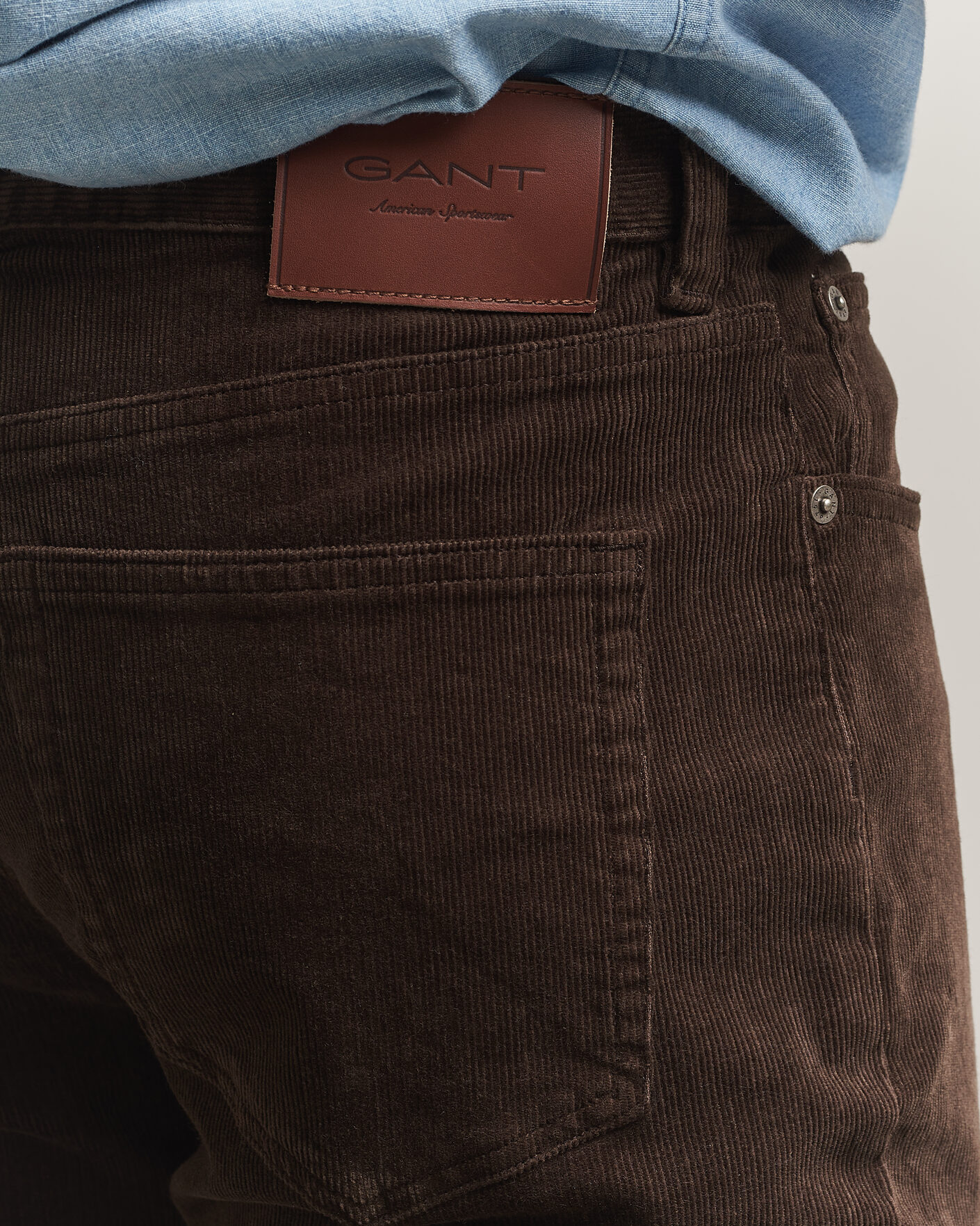 Mies | Housut | Gant | Regular Fit Corduroy 5-Pocket Pants Black Brown