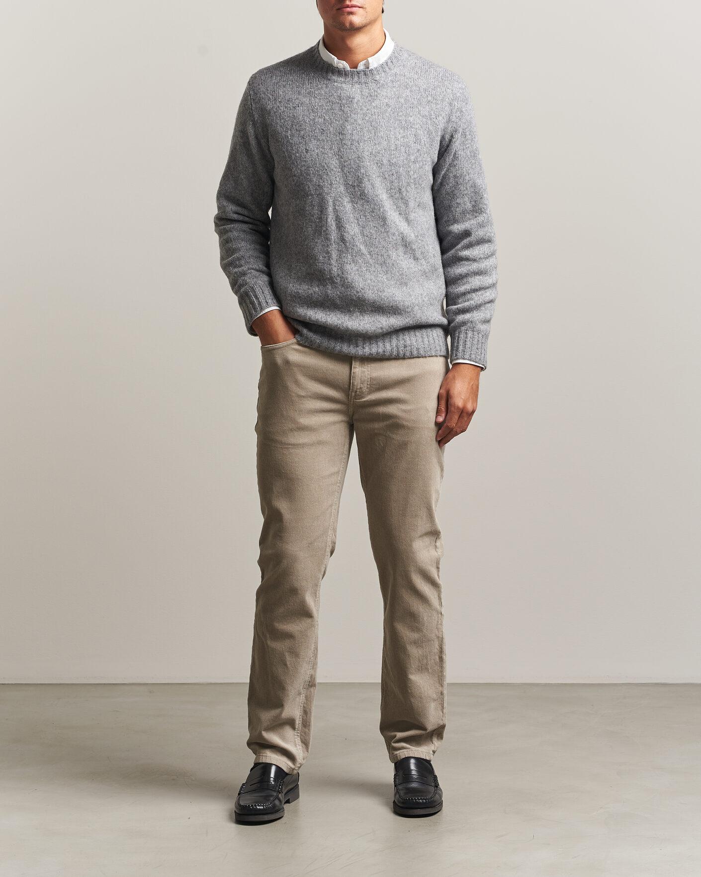 Mies | Housut | Gant | Regular Fit Corduroy 5-Pocket Pants Mist Taupe