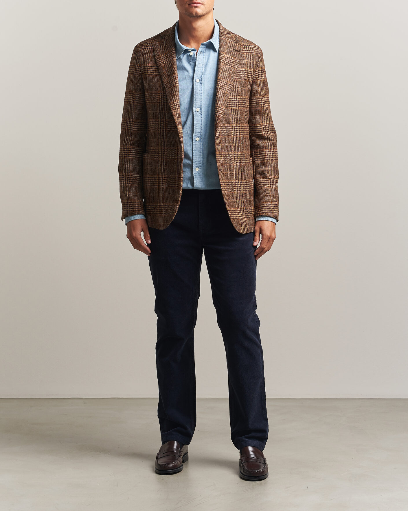 Mies | Housut | Gant | Regular Fit Corduroy 5-Pocket Pants Evening Blue