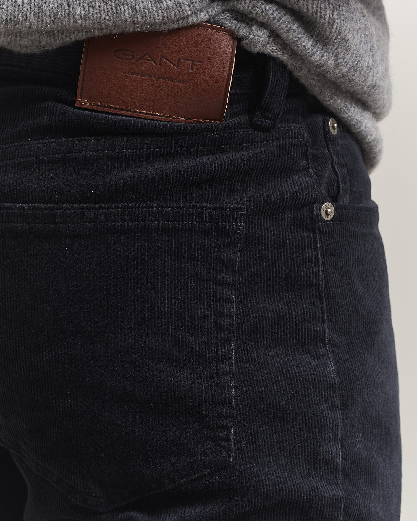 Mies | Housut | Gant | Regular Fit Corduroy 5-Pocket Pants Black