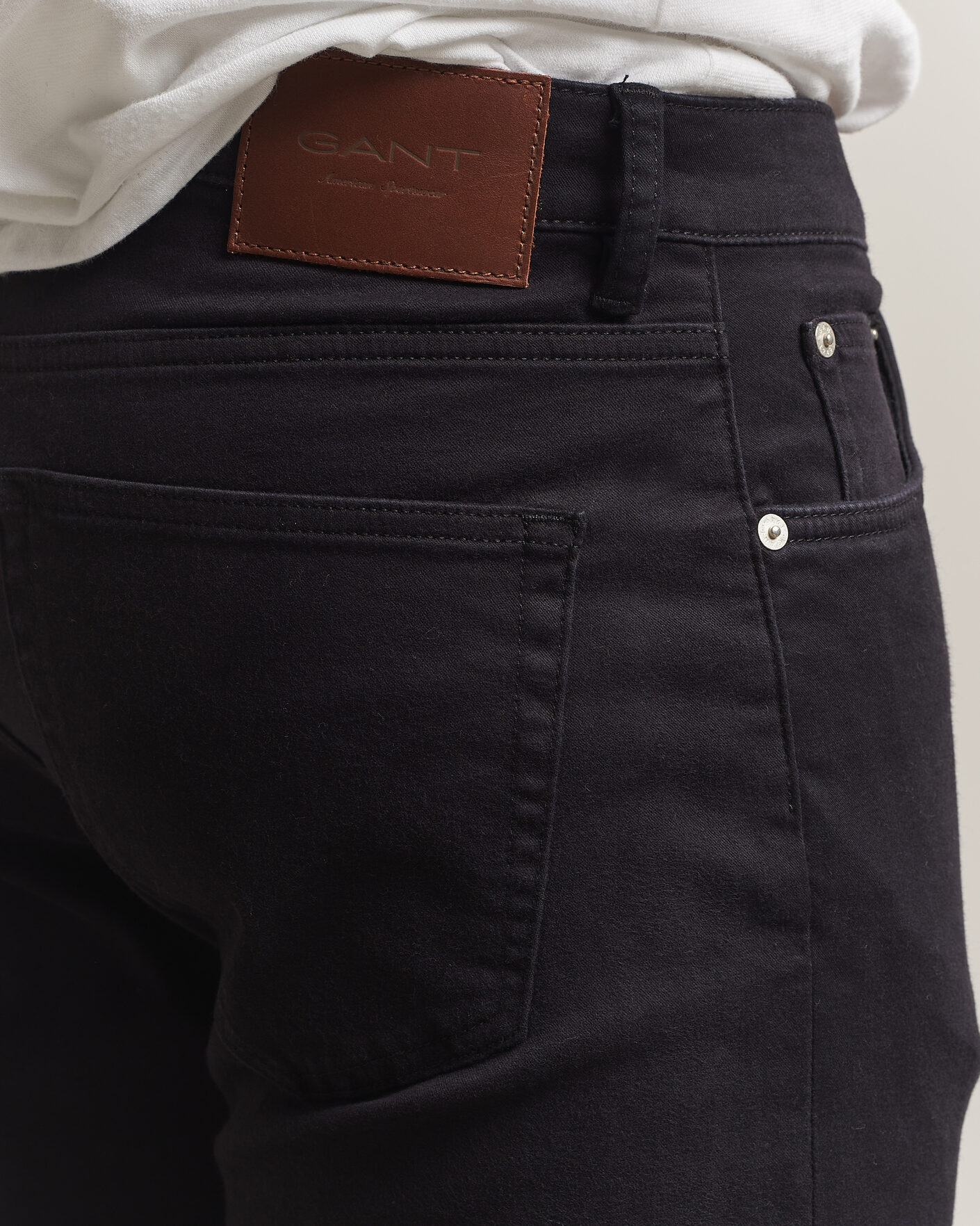 Mies | Housut | Gant | Regular Fit Moleskin 5-Pocket Pants Black