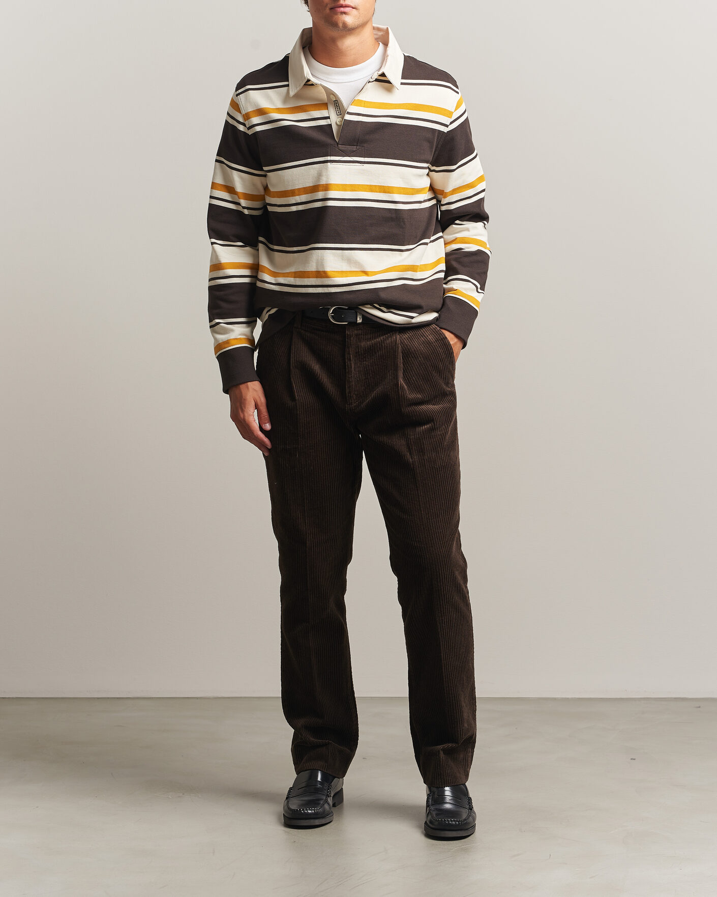 Mies | Housut | Gant | Corduroy Trousers Black Brown