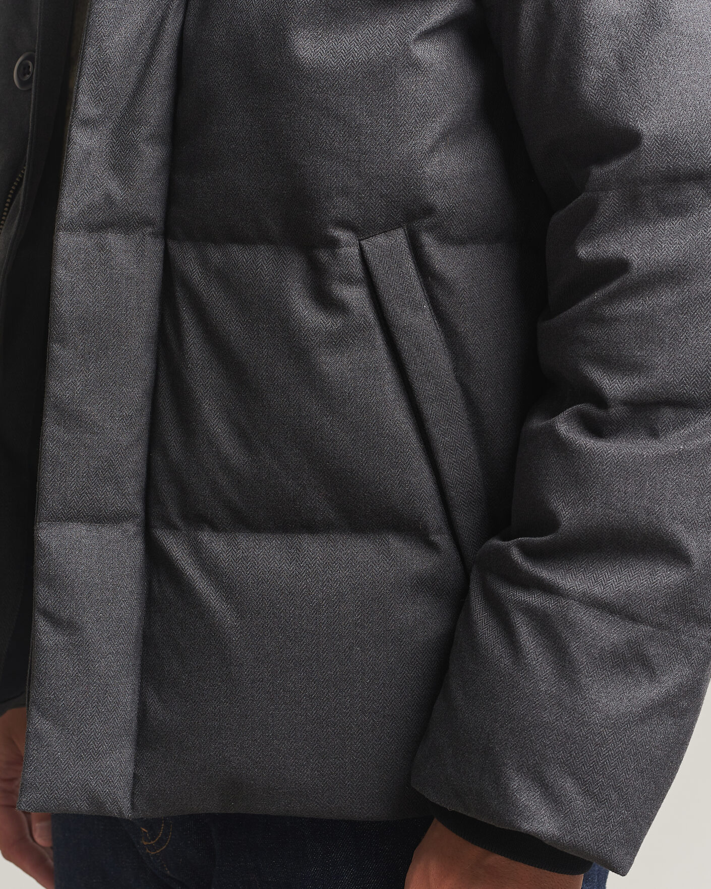 Mies | Takit | Gant | Flannel Down Hooded Jacket Black Grey