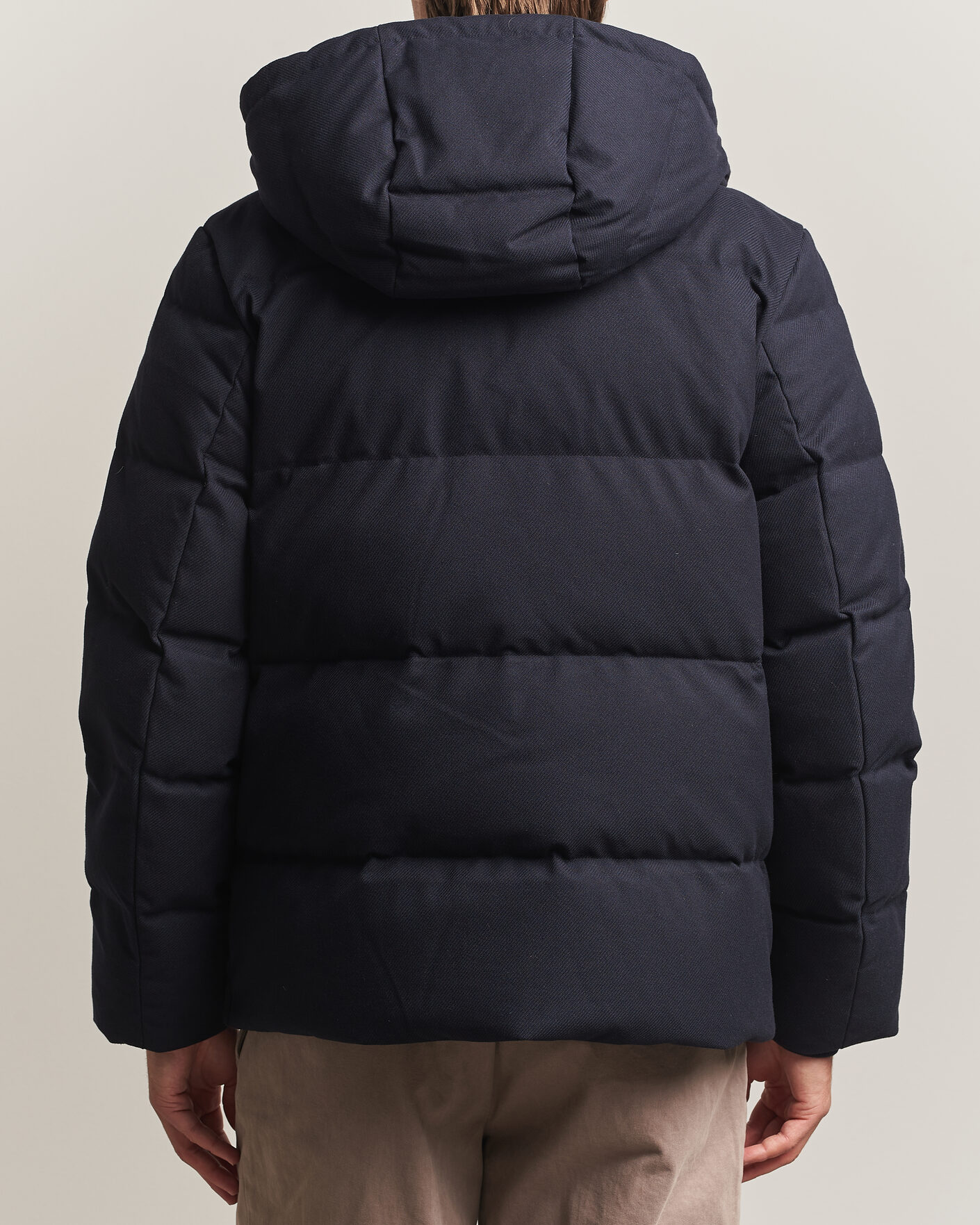 Mies | Takit | Gant | Flannel Down Hooded Jacket Evening Blue