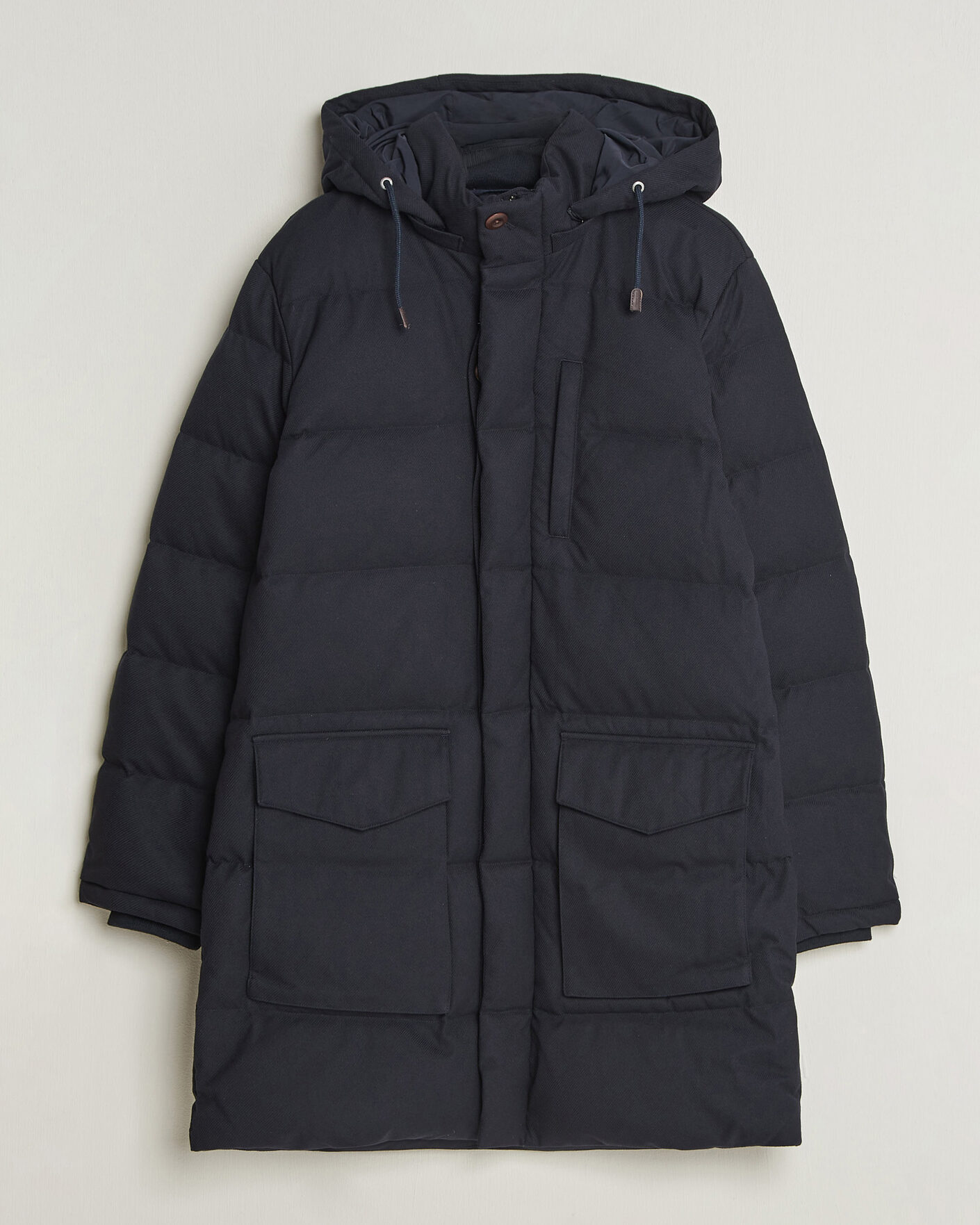 Mies | Takit | Gant | Flannel Down Hooded Parka Evening Blue