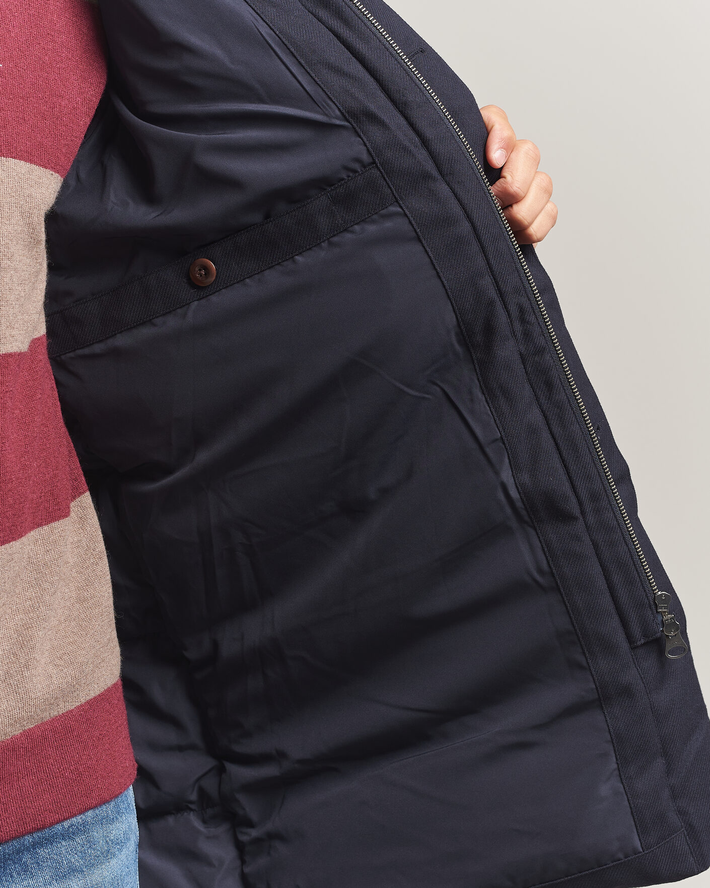 Mies | Takit | Gant | Flannel Down Hooded Parka Evening Blue