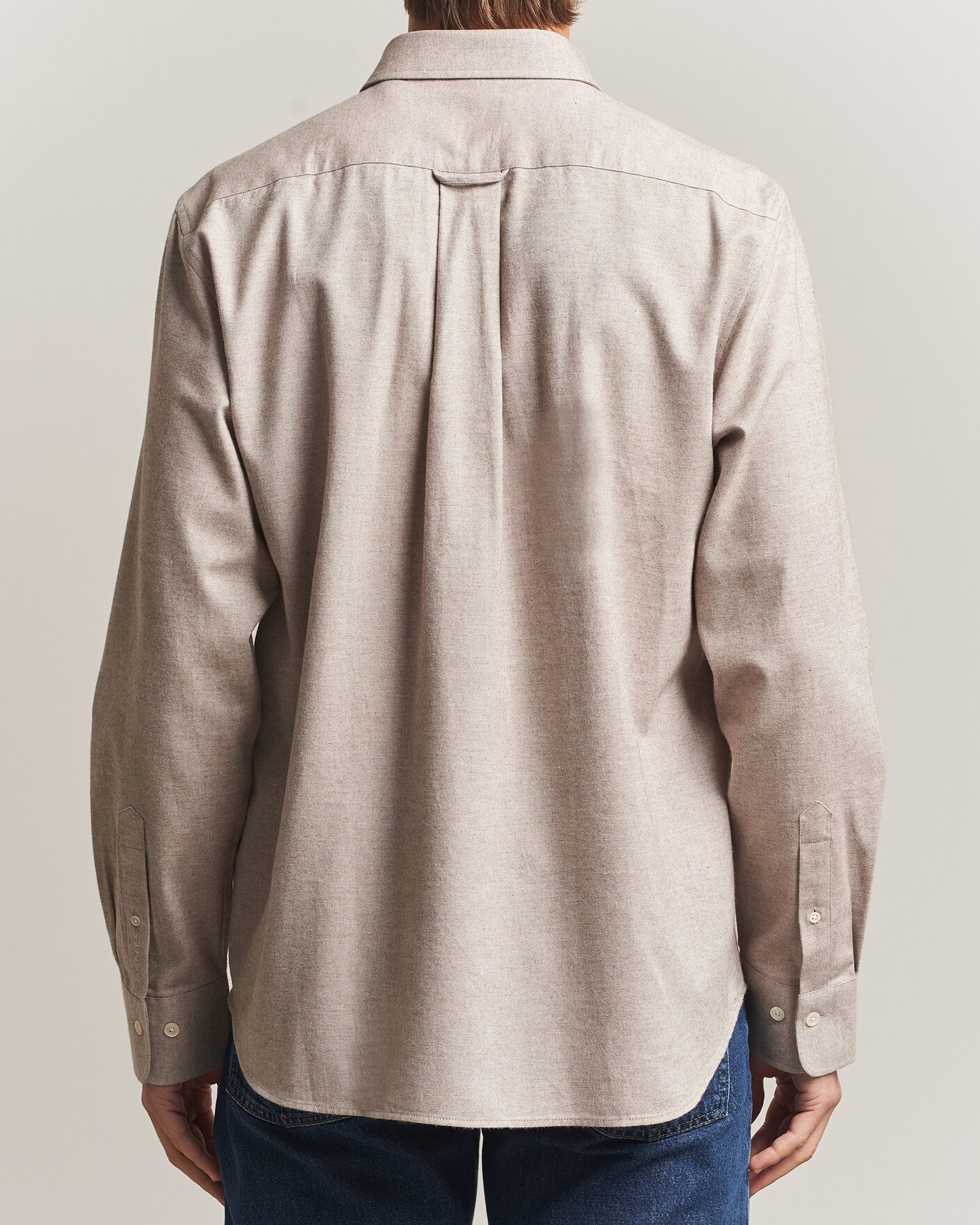 Mies | Kauluspaidat | Gant | Regular Fit Flannel Shirt Light Brown Melange