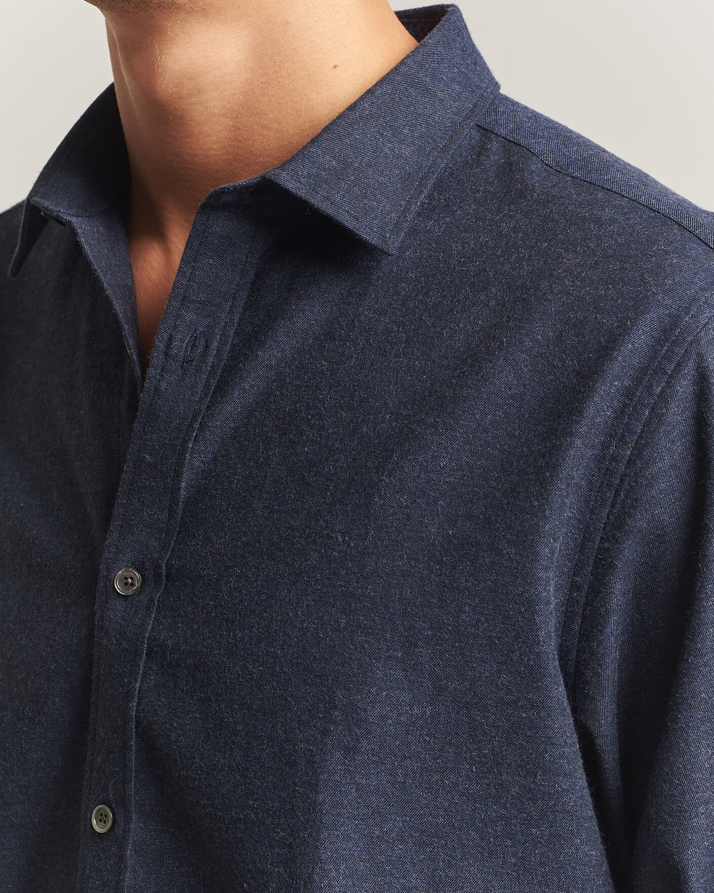 Mies | Kauluspaidat | Gant | Regular Fit Flannel Shirt Dark Navy Melange