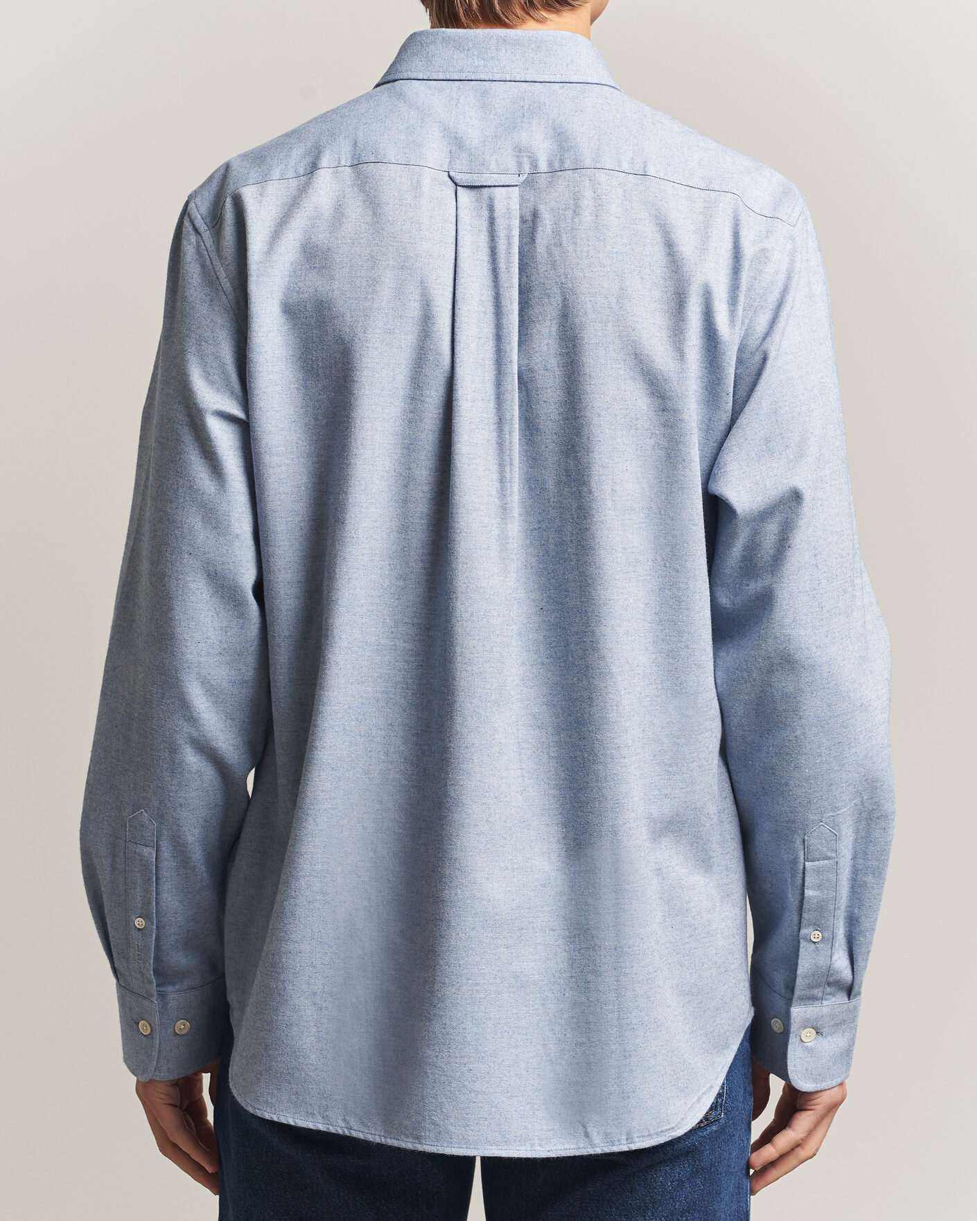 Mies | Kauluspaidat | Gant | Regular Fit Flannel Shirt Light Blue Melange