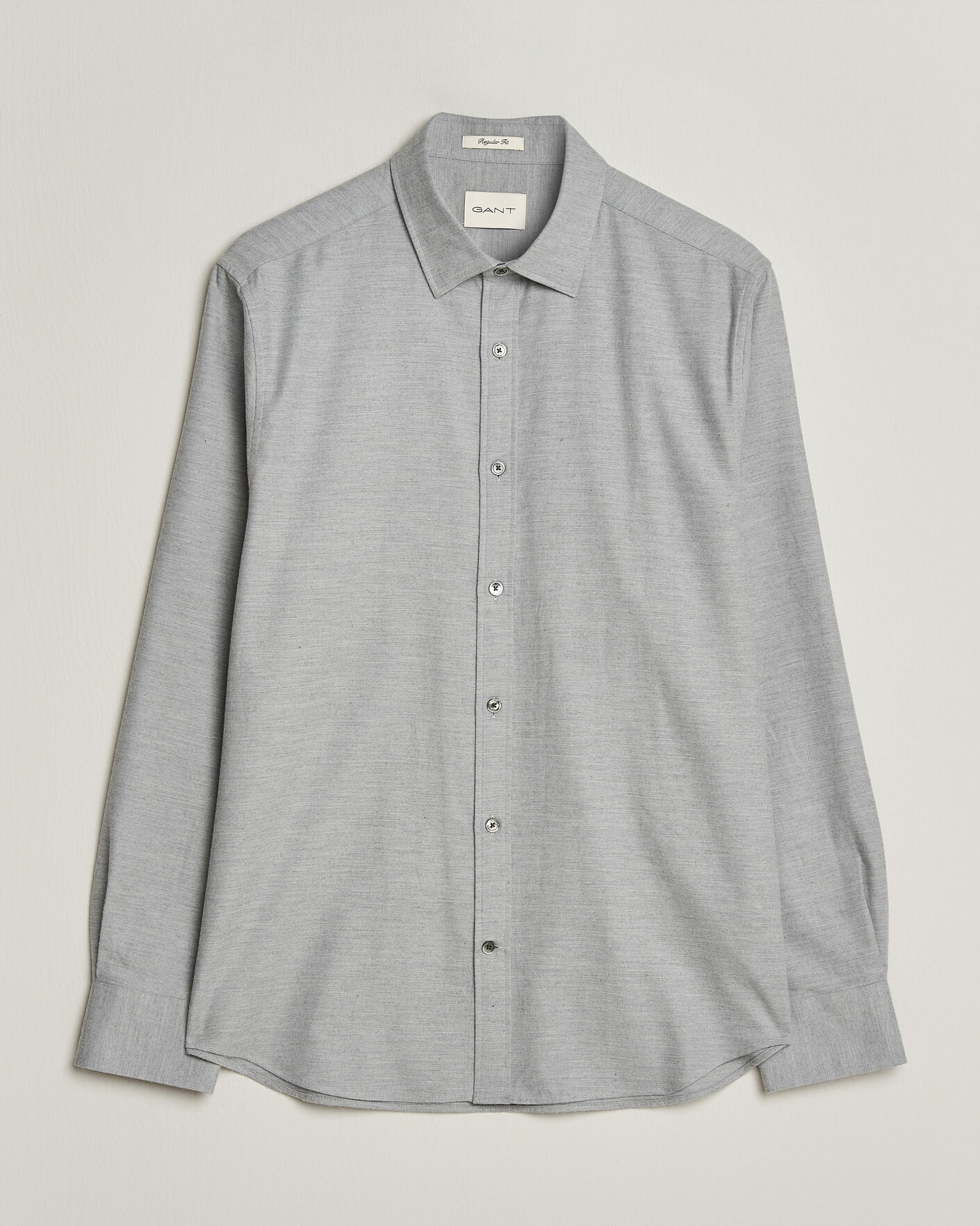 Mies | Kauluspaidat | Gant | Regular Fit Flannel Shirt Grey Melange