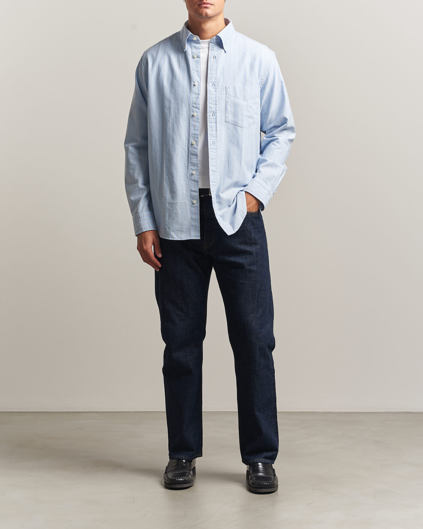 Mies | Kauluspaidat | Gant | Regular Fit Archive Oxford Striped Shirt Clear Sky