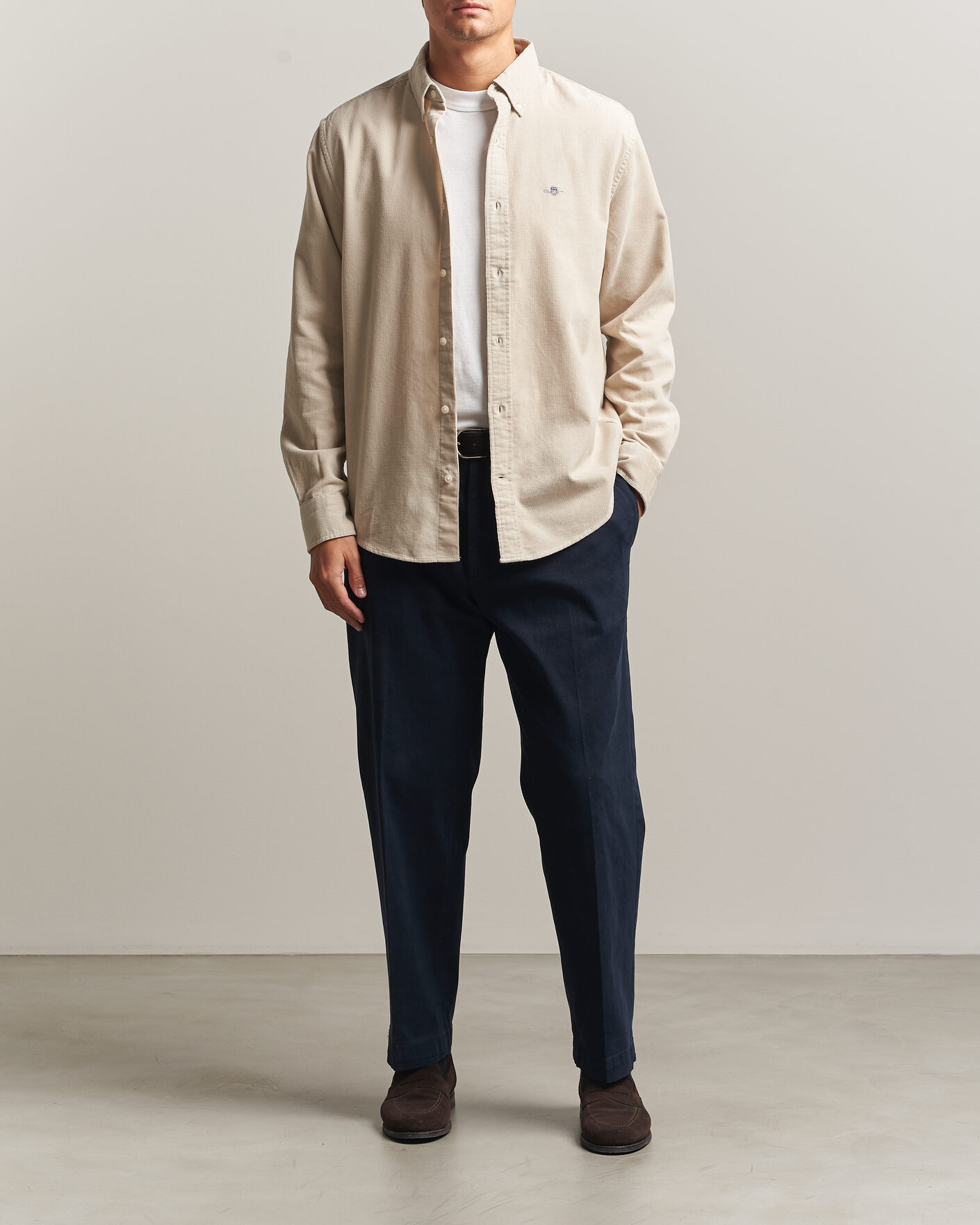 Mies | Kauluspaidat | Gant | Regular Fit Corduroy Shirt Clay Beige