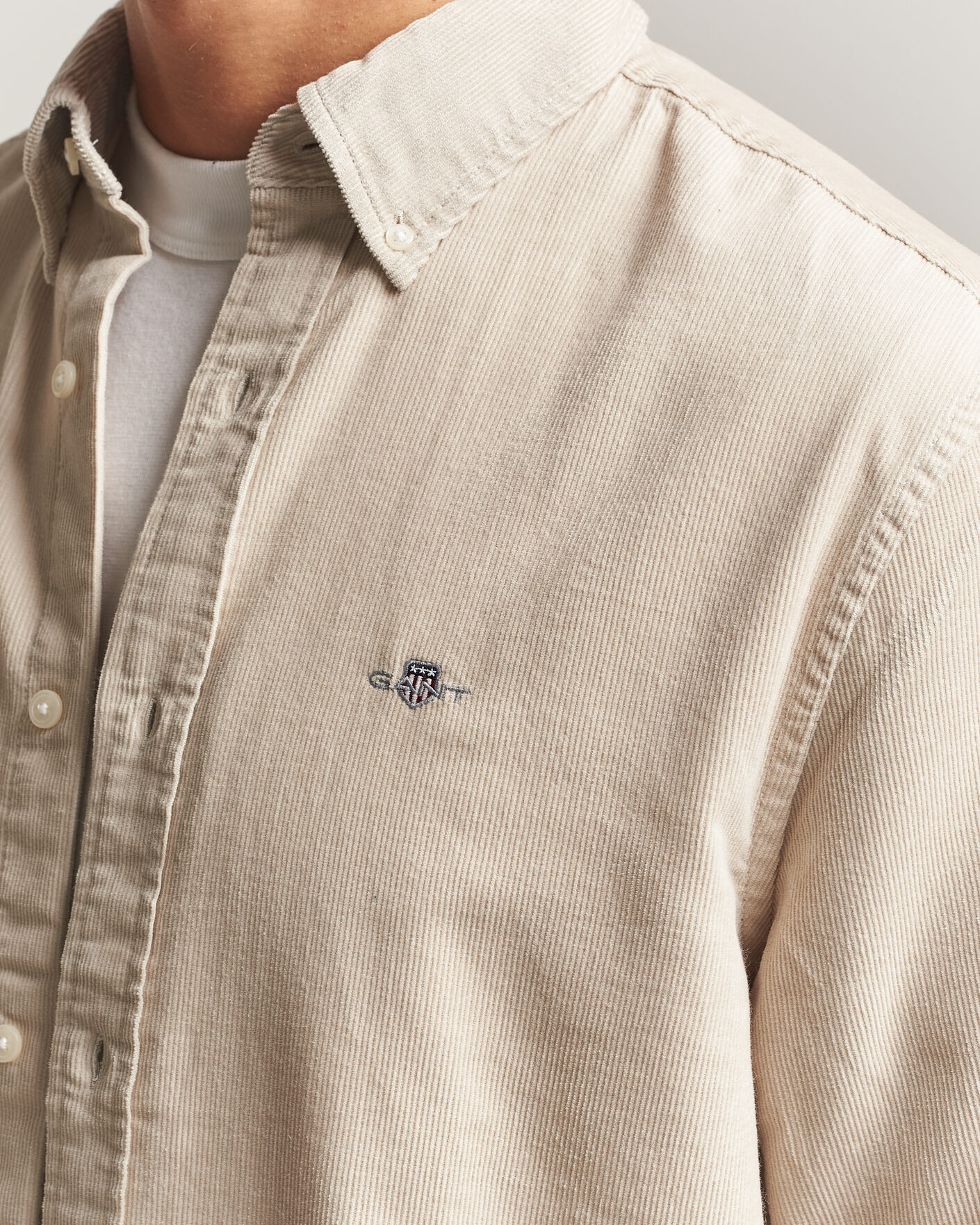 Mies | Kauluspaidat | Gant | Regular Fit Corduroy Shirt Clay Beige