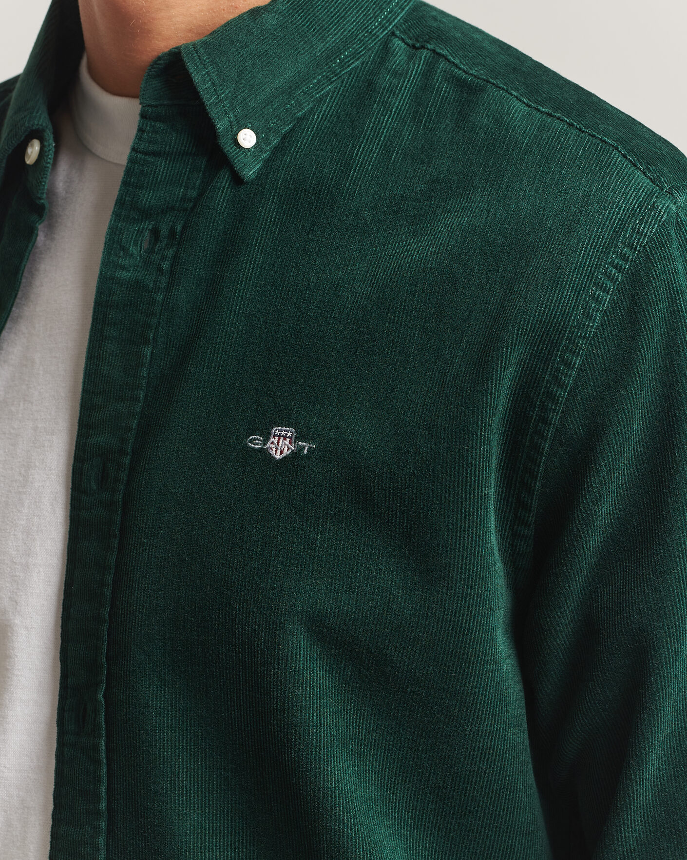 Mies | Kauluspaidat | Gant | Regular Fit Corduroy Shirt Tartan Green