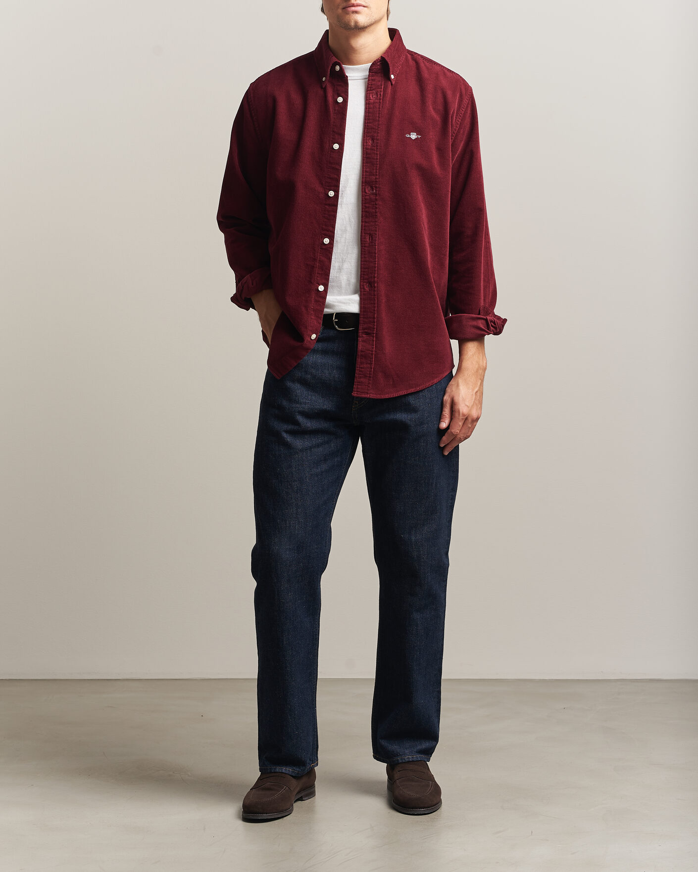 Mies | Kauluspaidat | Gant | Regular Fit Corduroy Shirt Deep Grape Wine